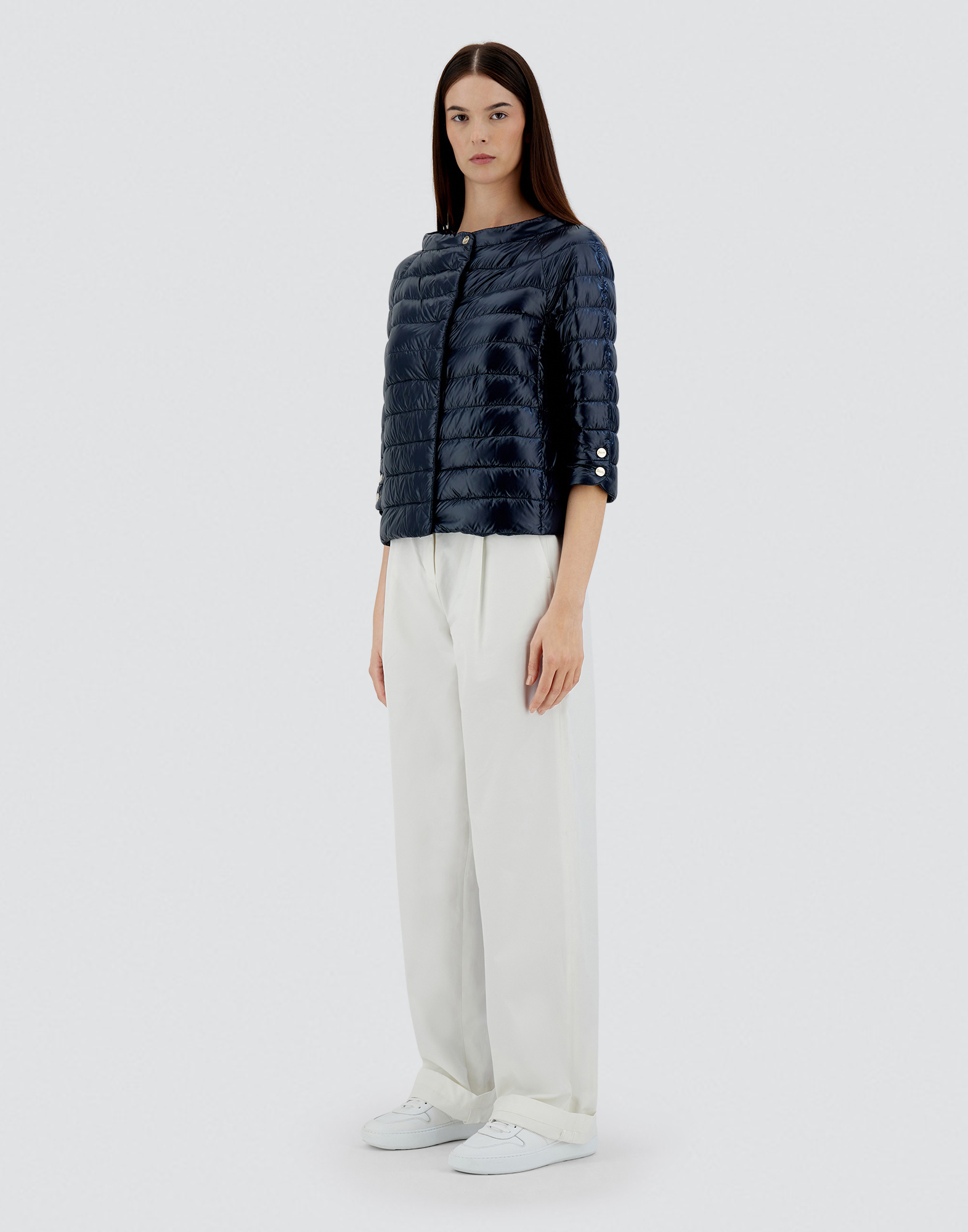 Shop Herno Elsa In Navy Blue