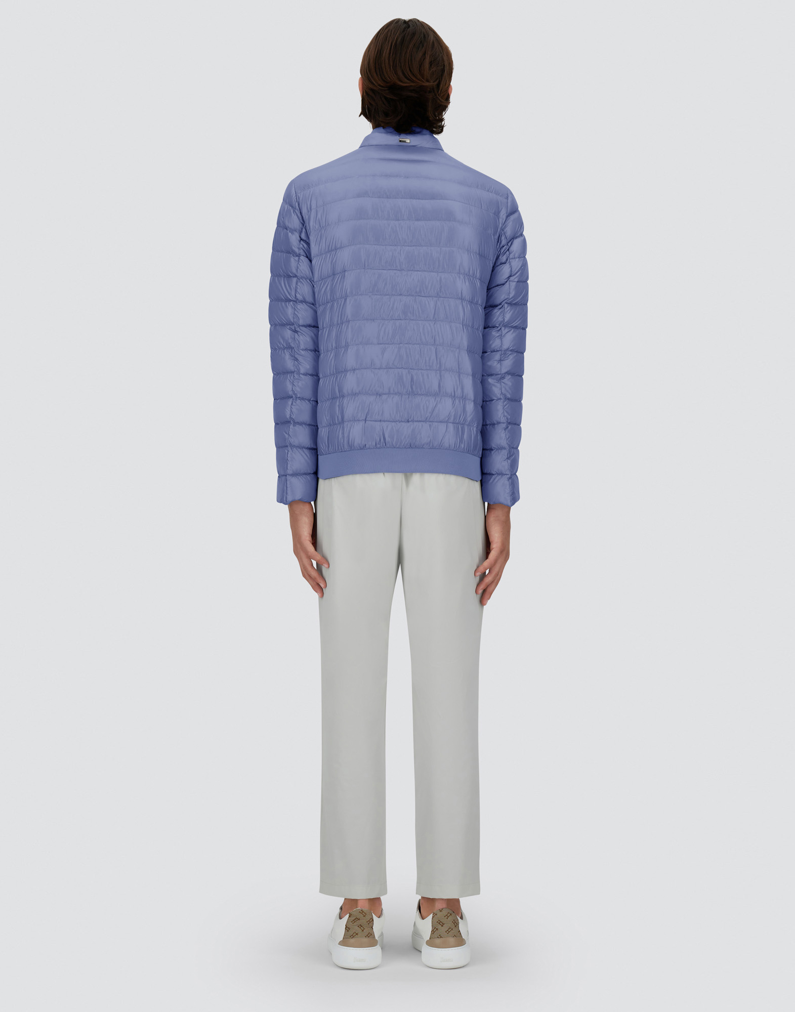 Herno Bomber Jacket In Nylon Ultralight In Light Blue