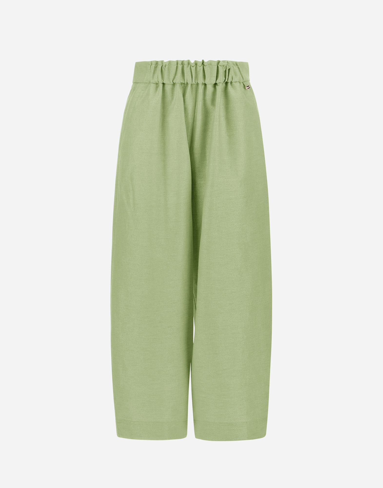 Herno Bright Linen Trousers In Light Green