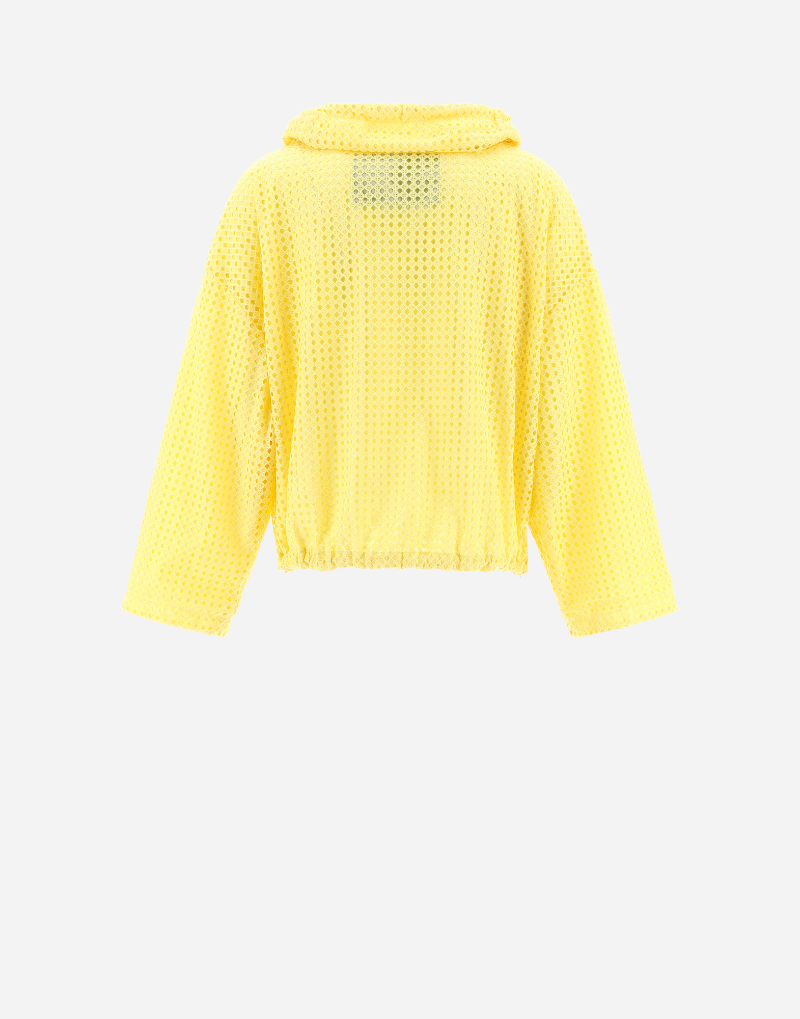 Herno Spring Lace And Ecoage A-line Jacket In Lemon Yellow