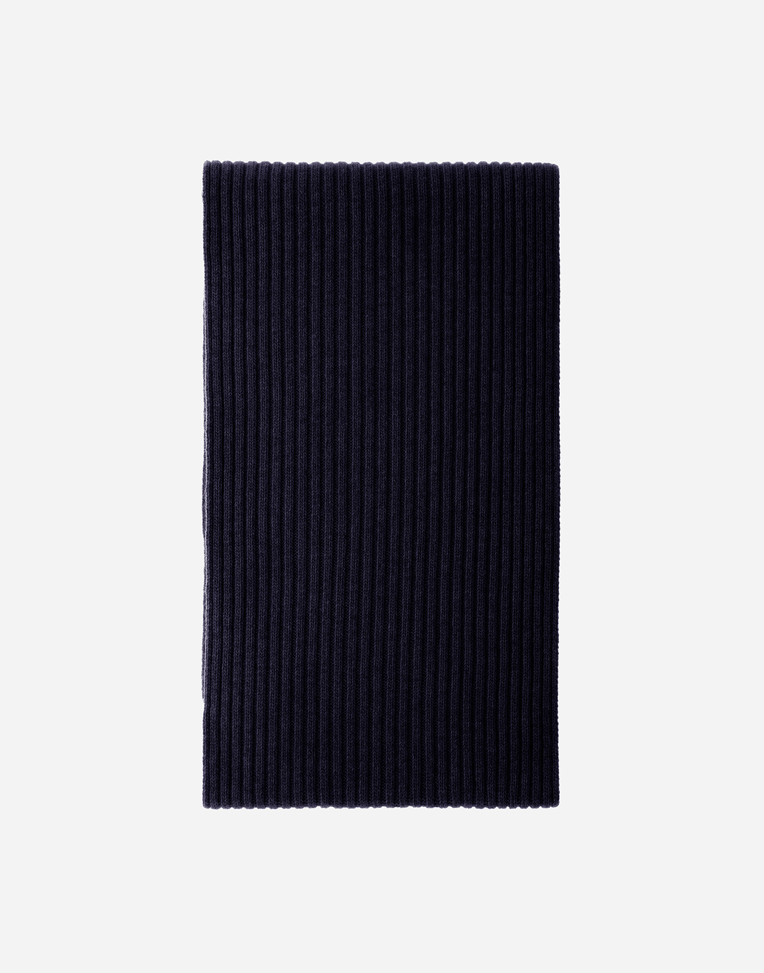 Herno Resort Scarf In Double Rib Wool In Black
