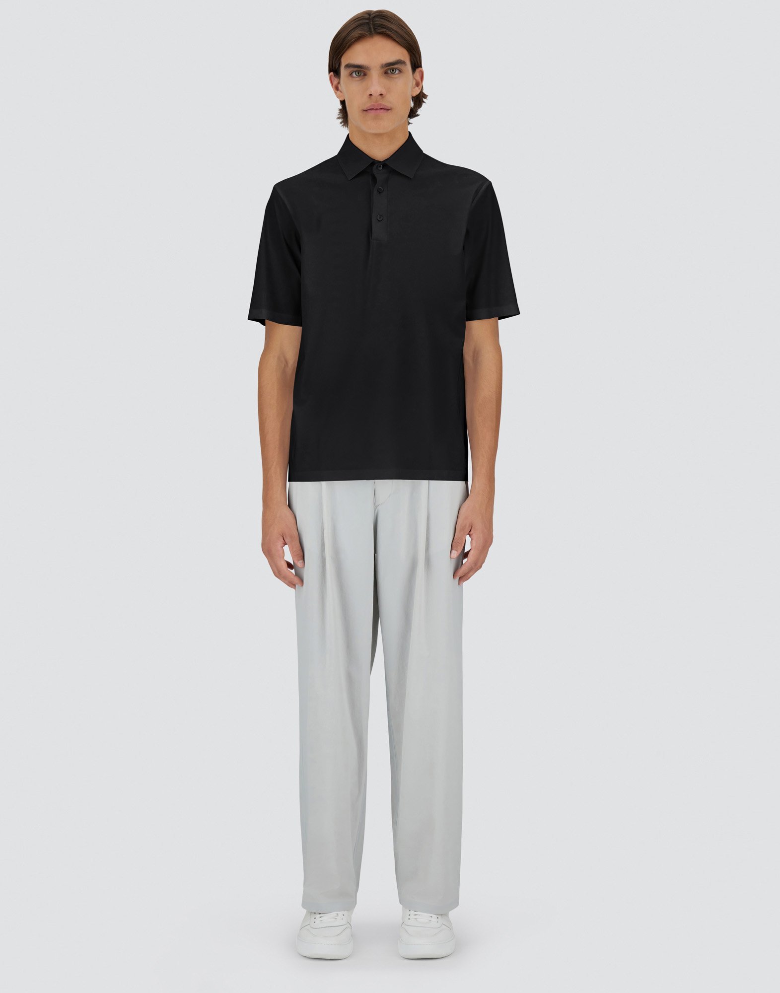 Herno Spring Ultralight Scuba Polo Shirt In Black