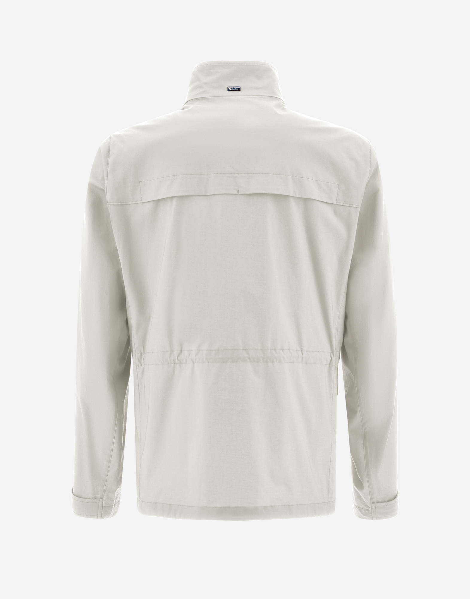 Herno Field Jacket In Light Cotton Stretch In Grey Pearl