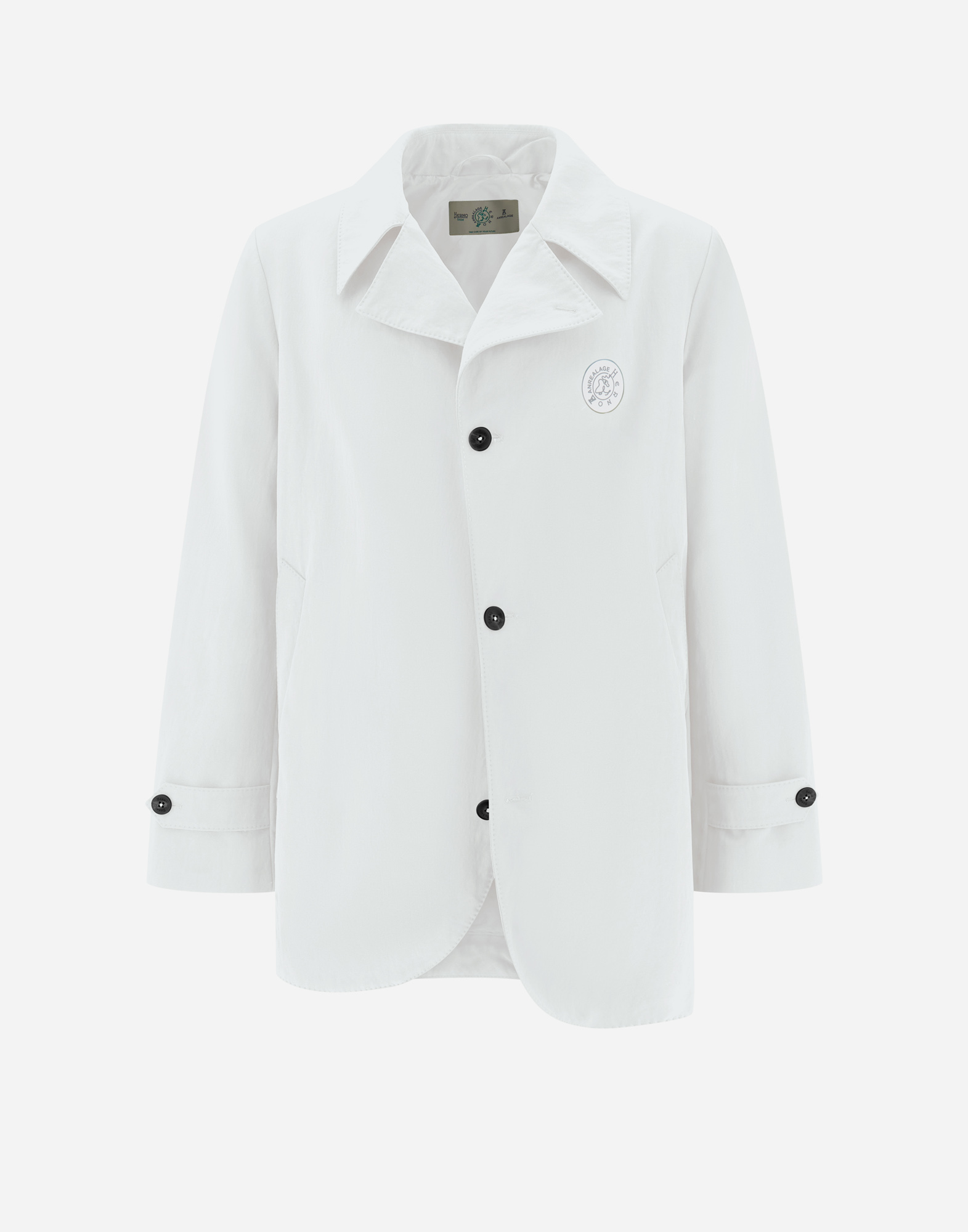 Shop Herno Globe Blazer In Recycled Nylon Twill In White