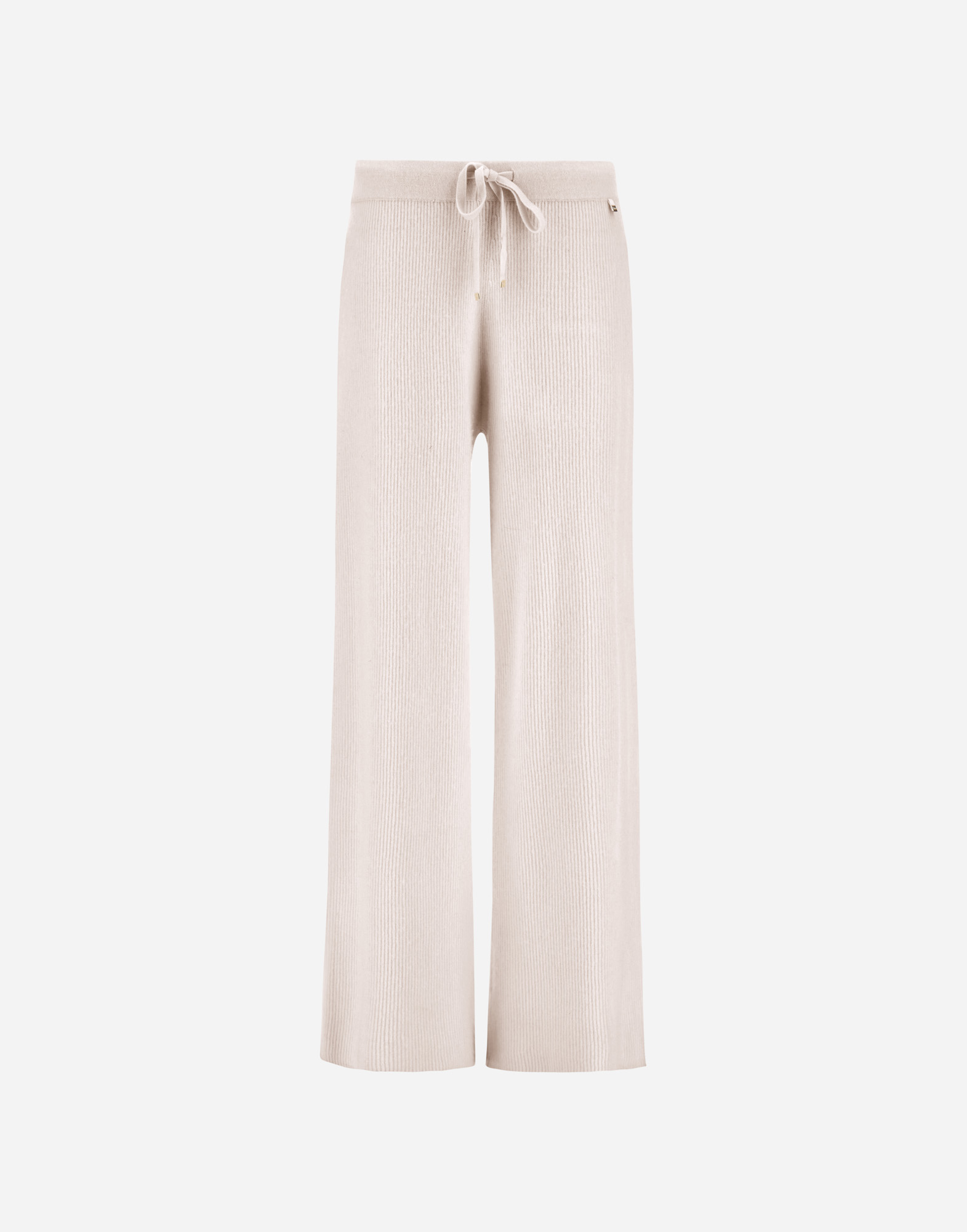 Herno Trousers In Ribbed Wool Cashmere In Chantilly