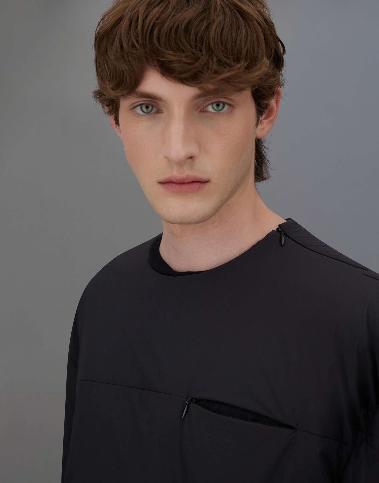 Herno Laminar T-shirt In Extra Light Stretch Padded In Black