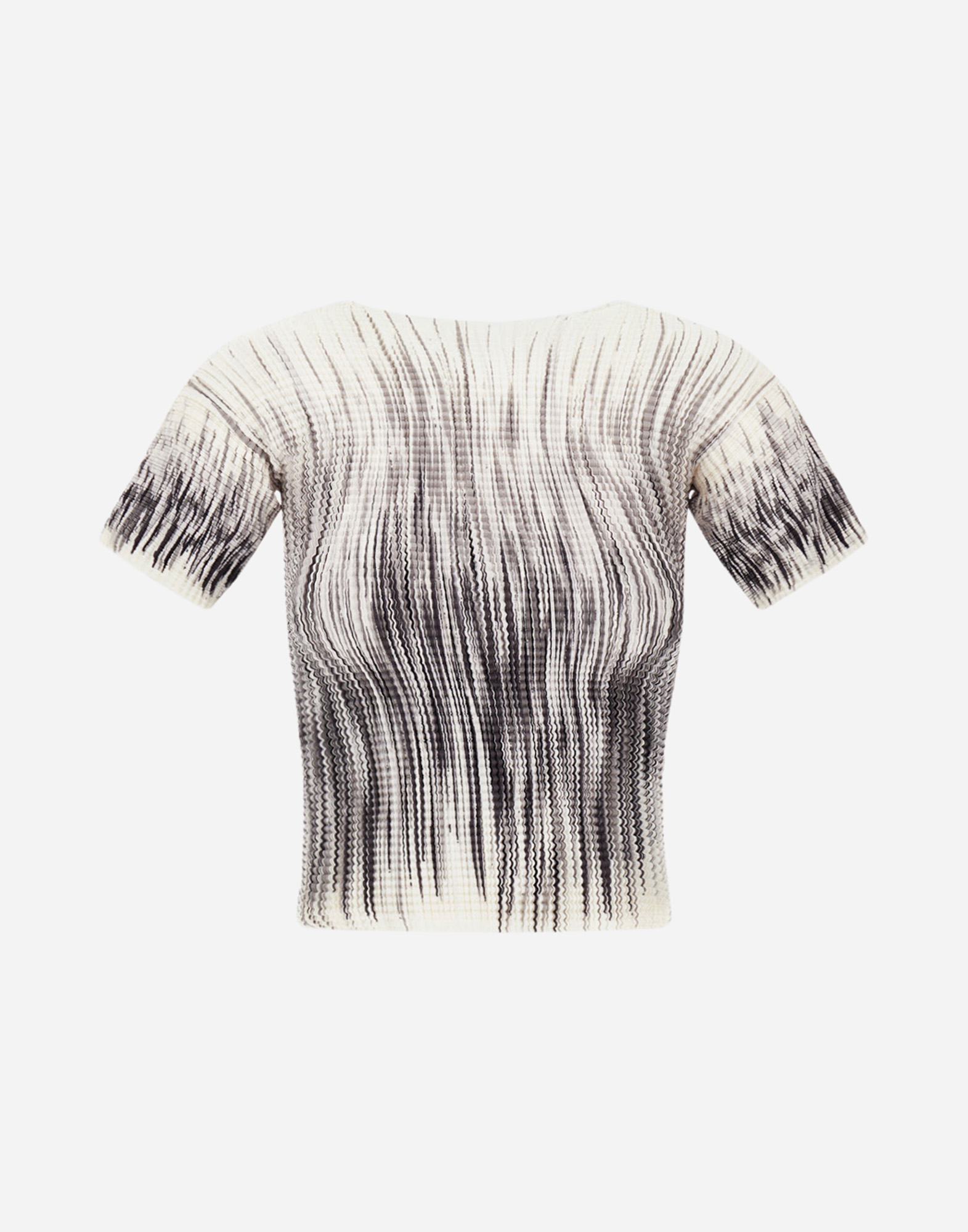 Herno Top In Shades Of Pleat In Black/grey