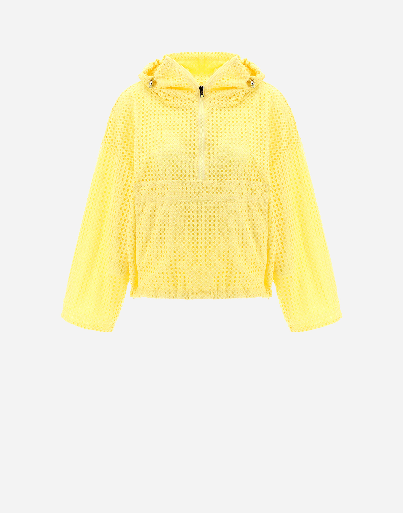 Herno Spring Lace And Ecoage A-line Jacket In Lemon Yellow