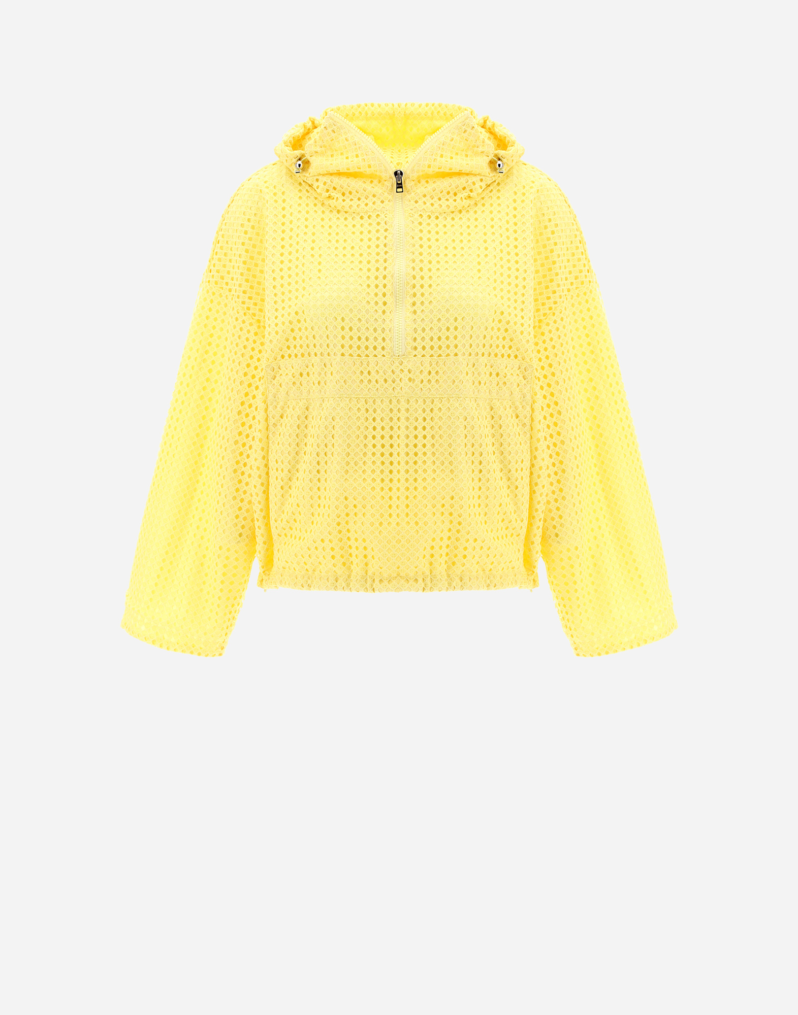 Herno Spring Lace And Ecoage A-line Jacket In Lemon Yellow