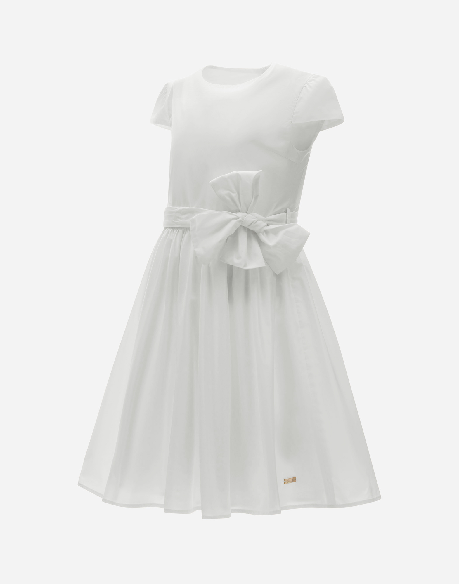 Shop Herno New Techno Taffeta Dress In White