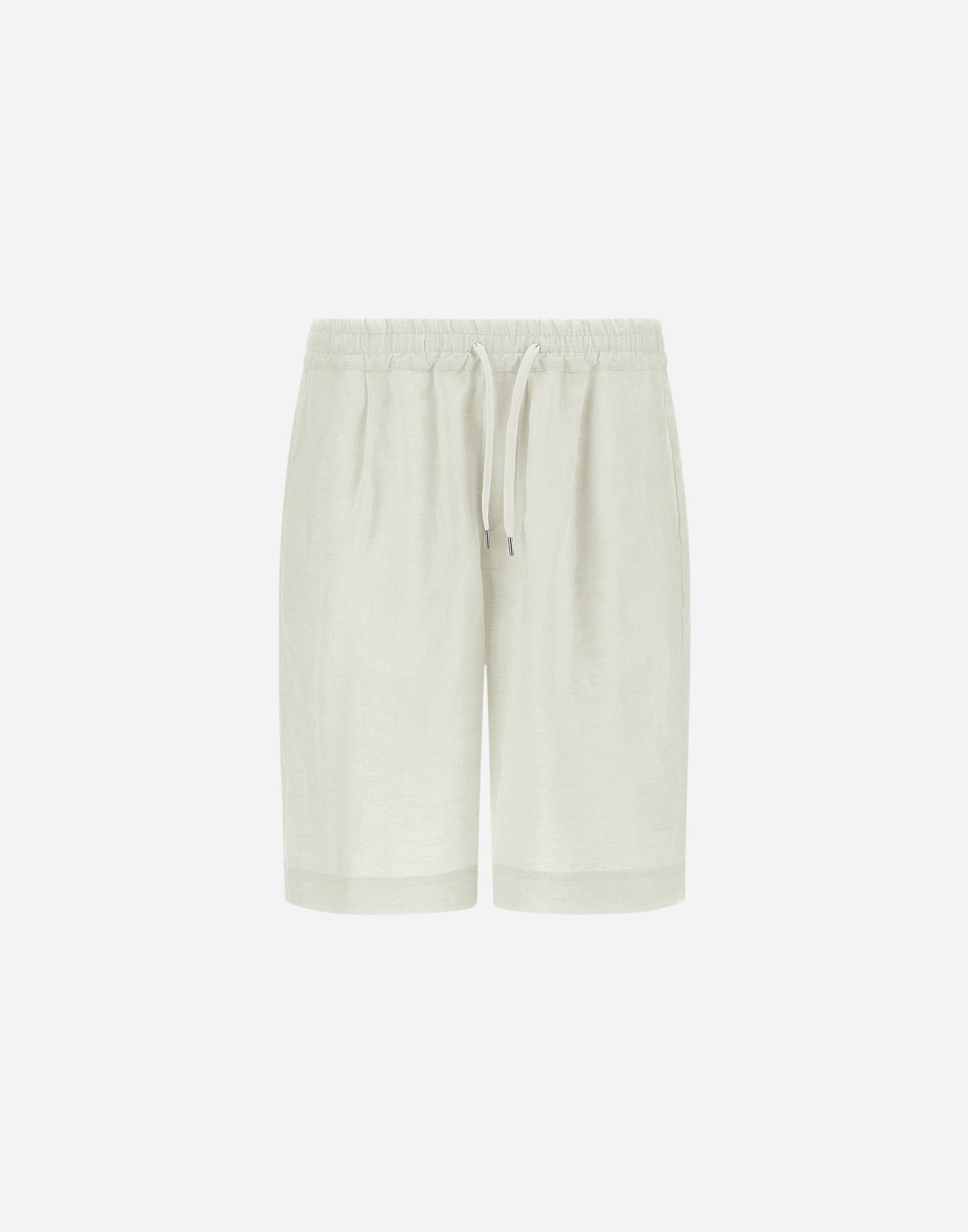 Herno Summer Linen Shorts In Chantilly
