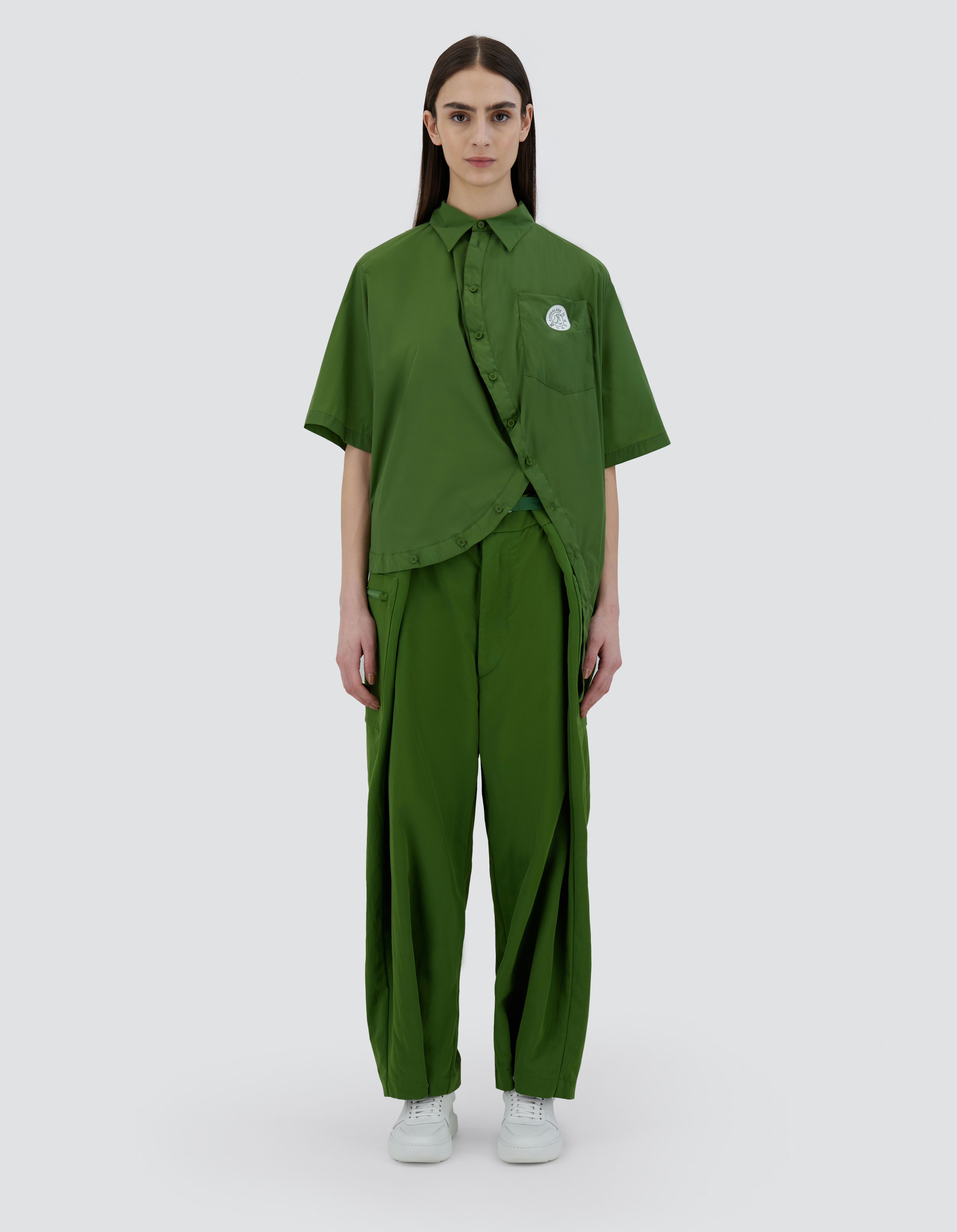 Herno Globe Shirt In Eco Cotton Feel In Garden Green