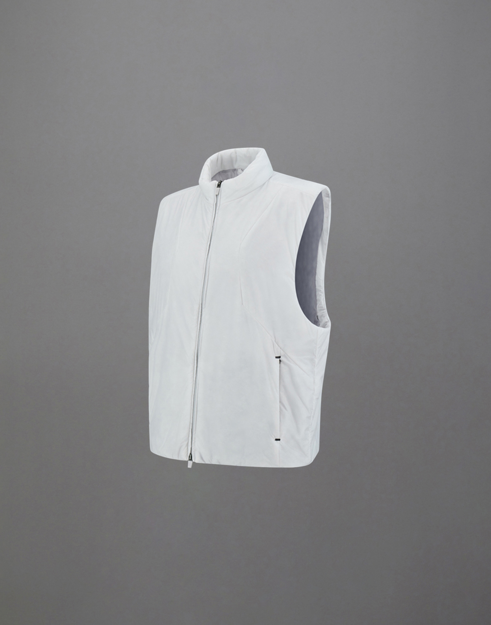 Herno Sleeveless Laminar Jacket In Translucent Ripstop In Ice