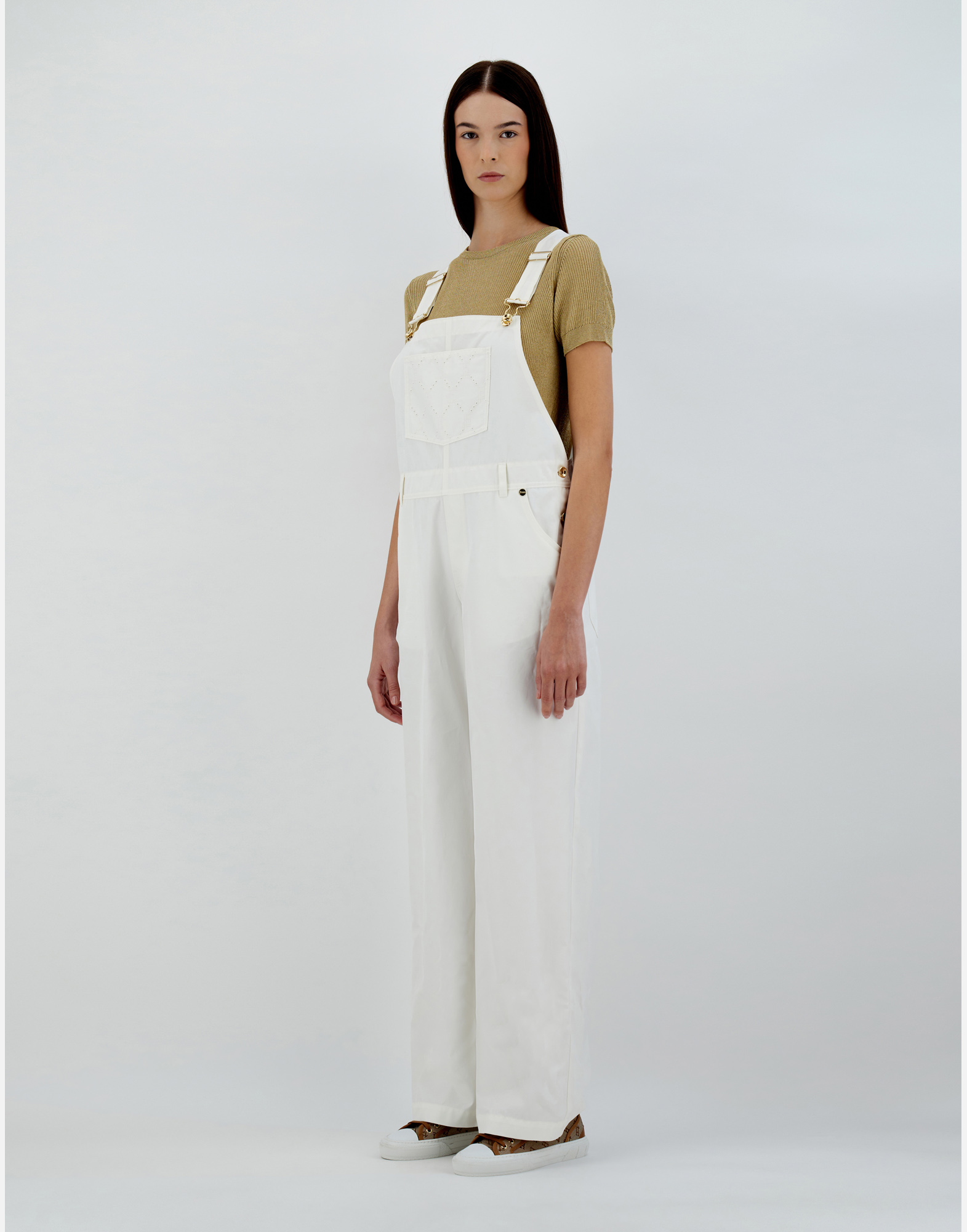 Herno Embroidered Delon Dungarees In White