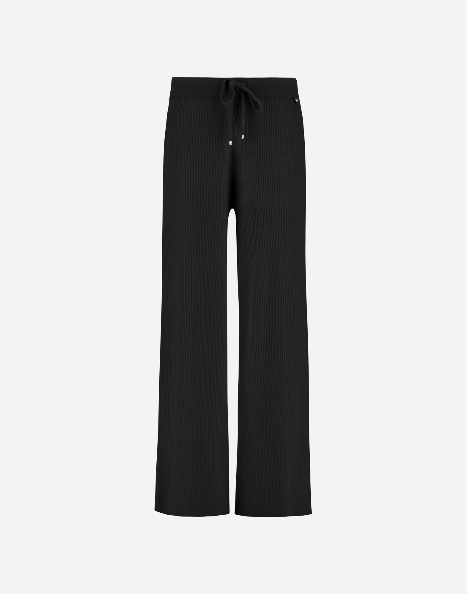 Herno Trousers In Ribbed Wool Cashmere In Black