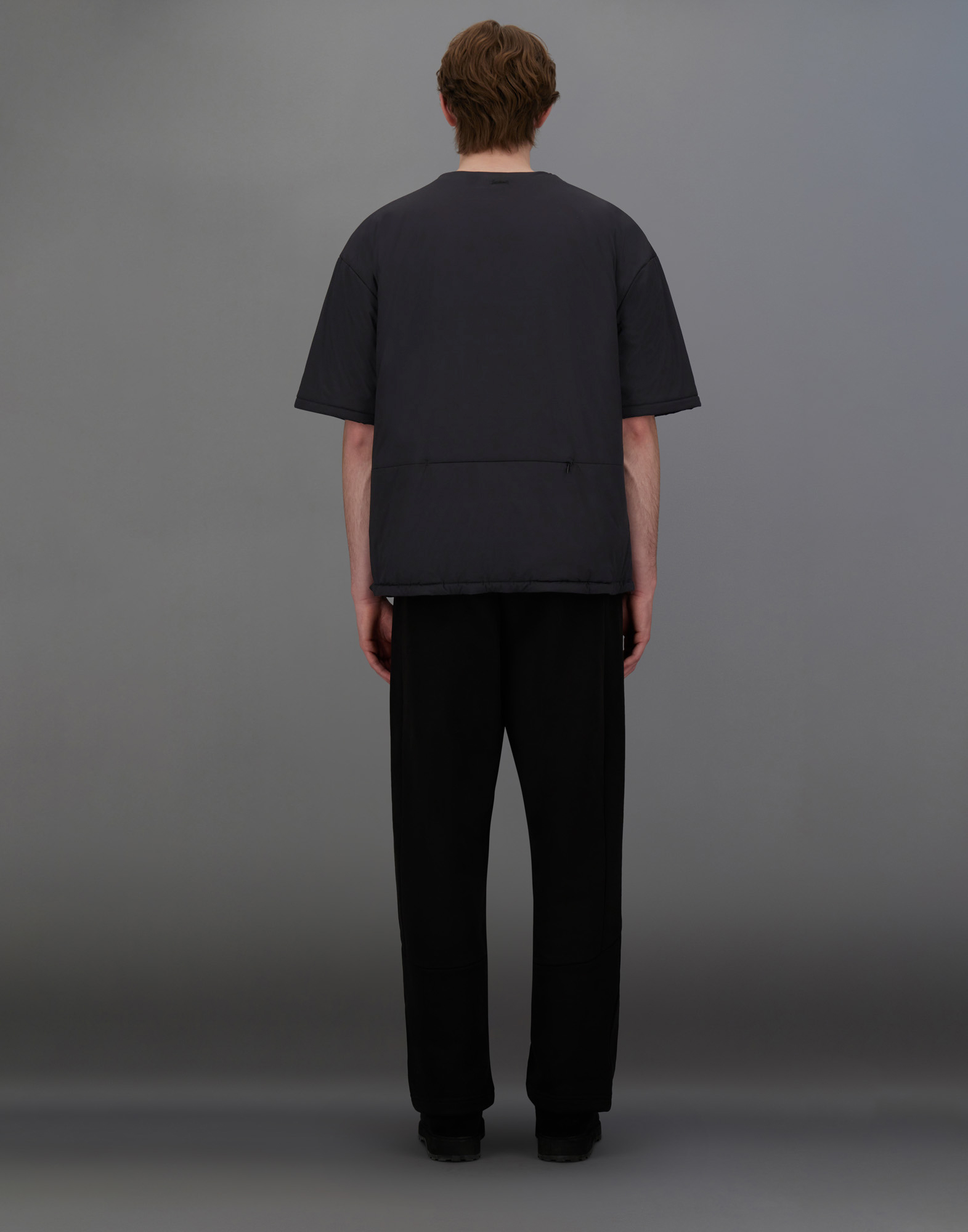 Herno Laminar T-shirt In Extra Light Stretch Padded In Black