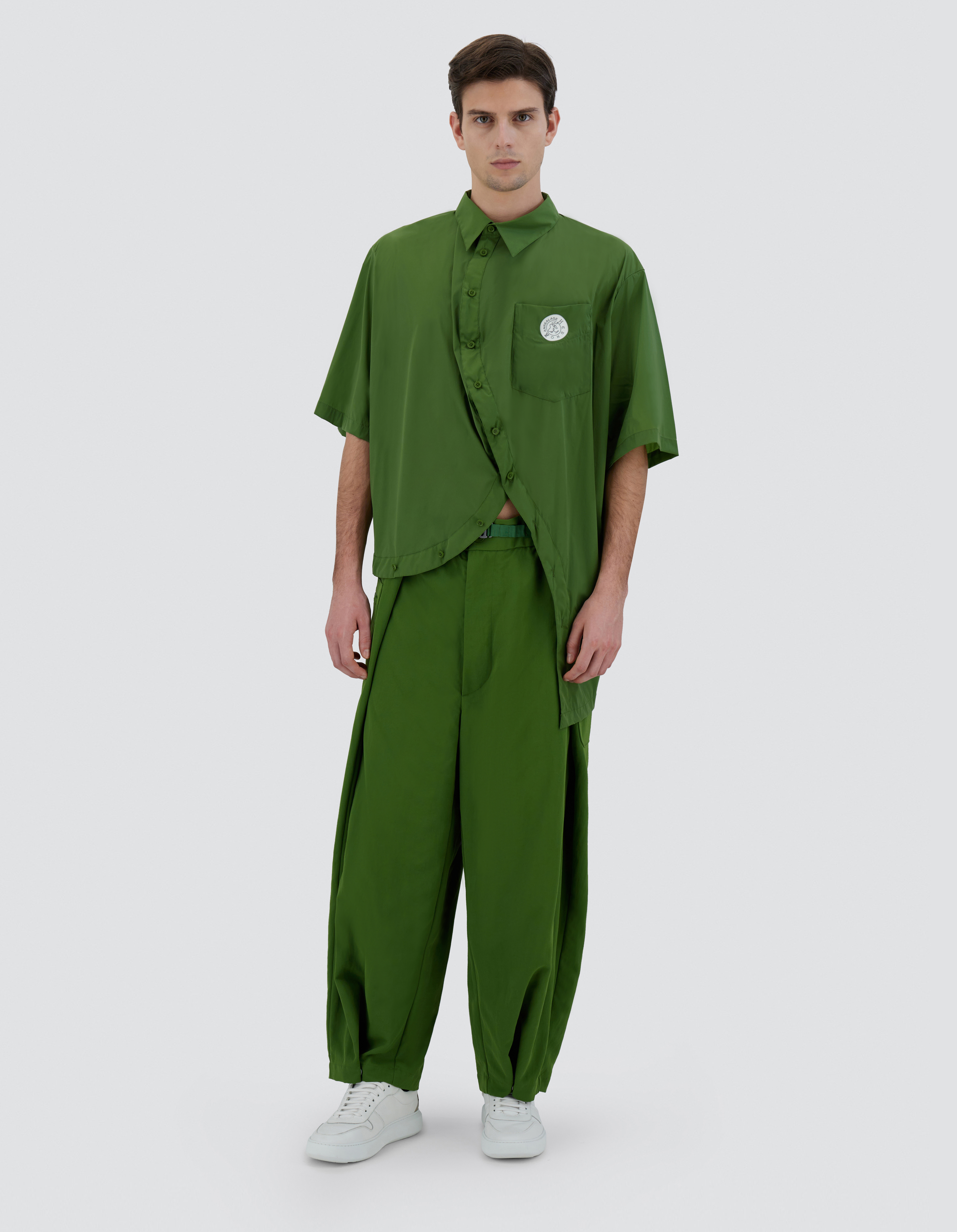Herno Globe Shirt In Eco Cotton Feel In Garden Green