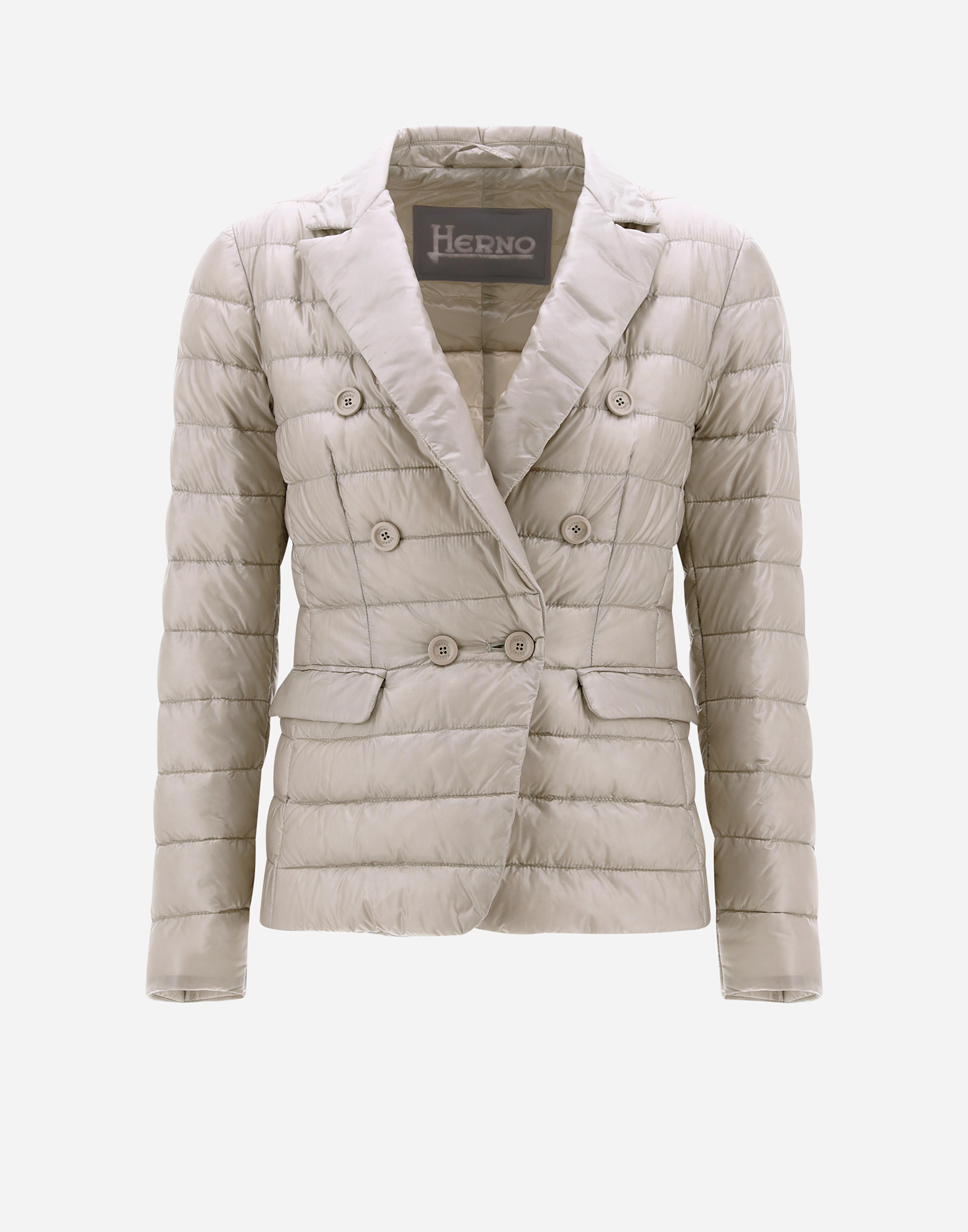 Herno Double-breasted Nylon Ultralight Blazer In Chantilly