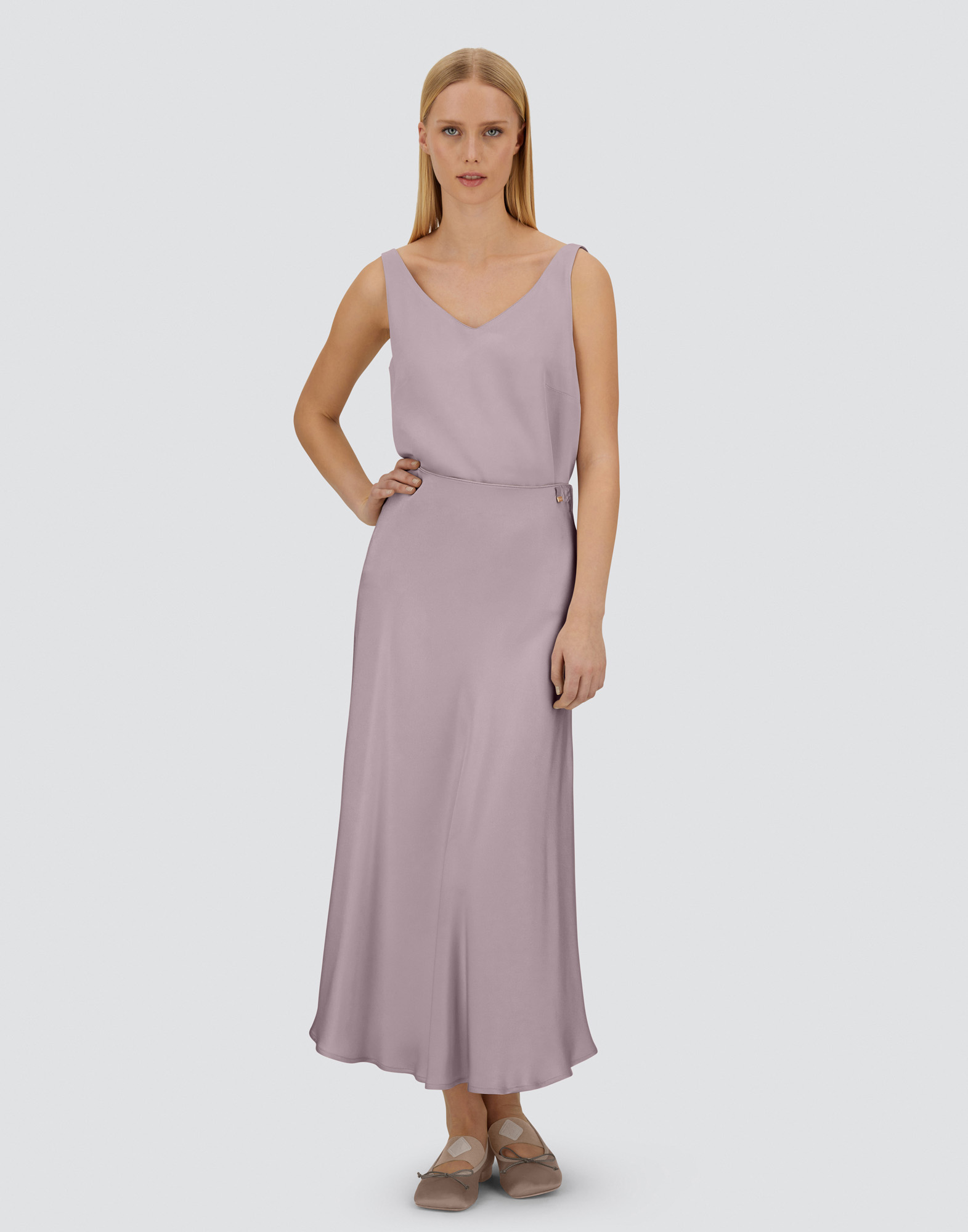 Herno Resort Top In Envers Satin In Pink
