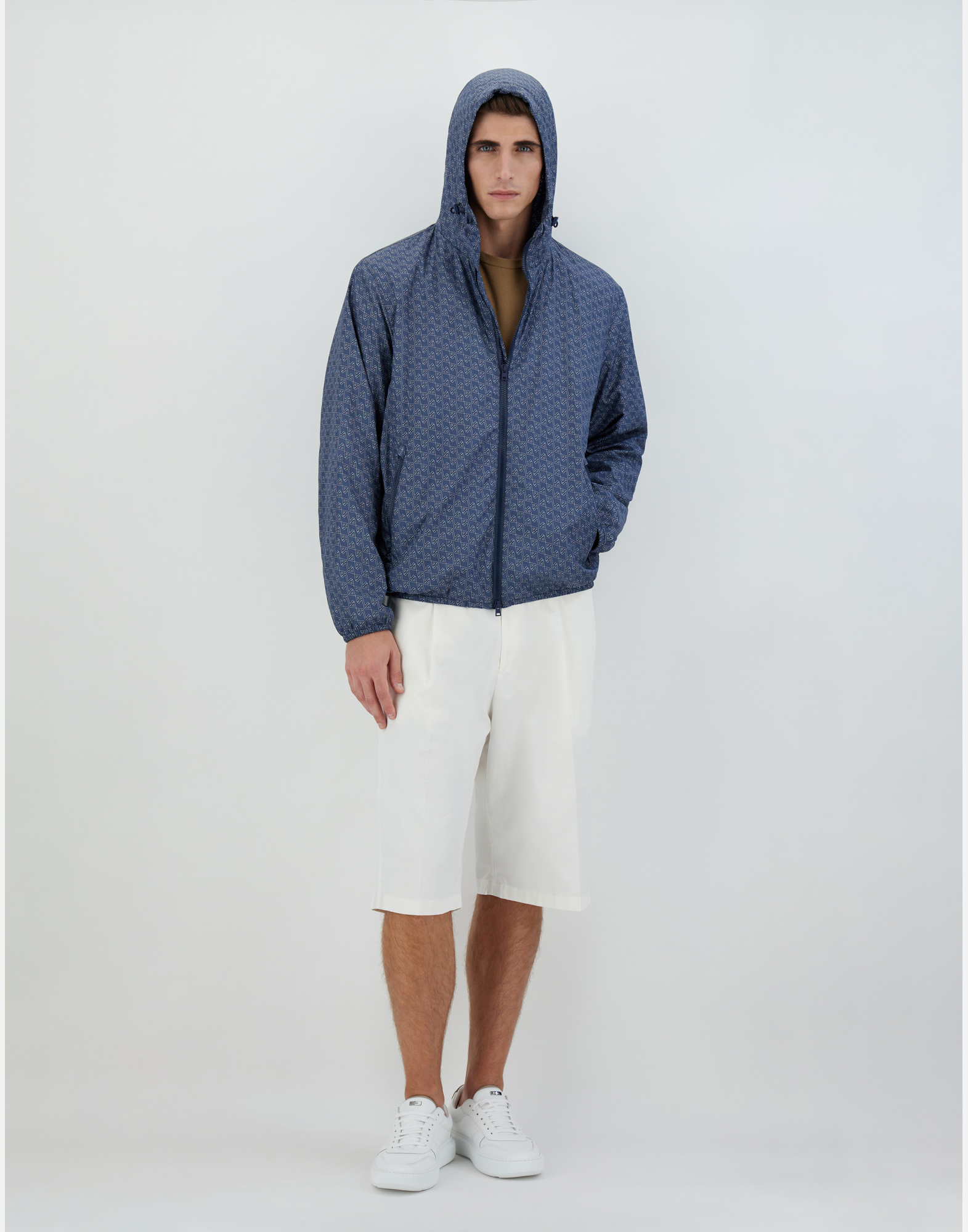 Herno Printex H Bomber Jacket In Blue