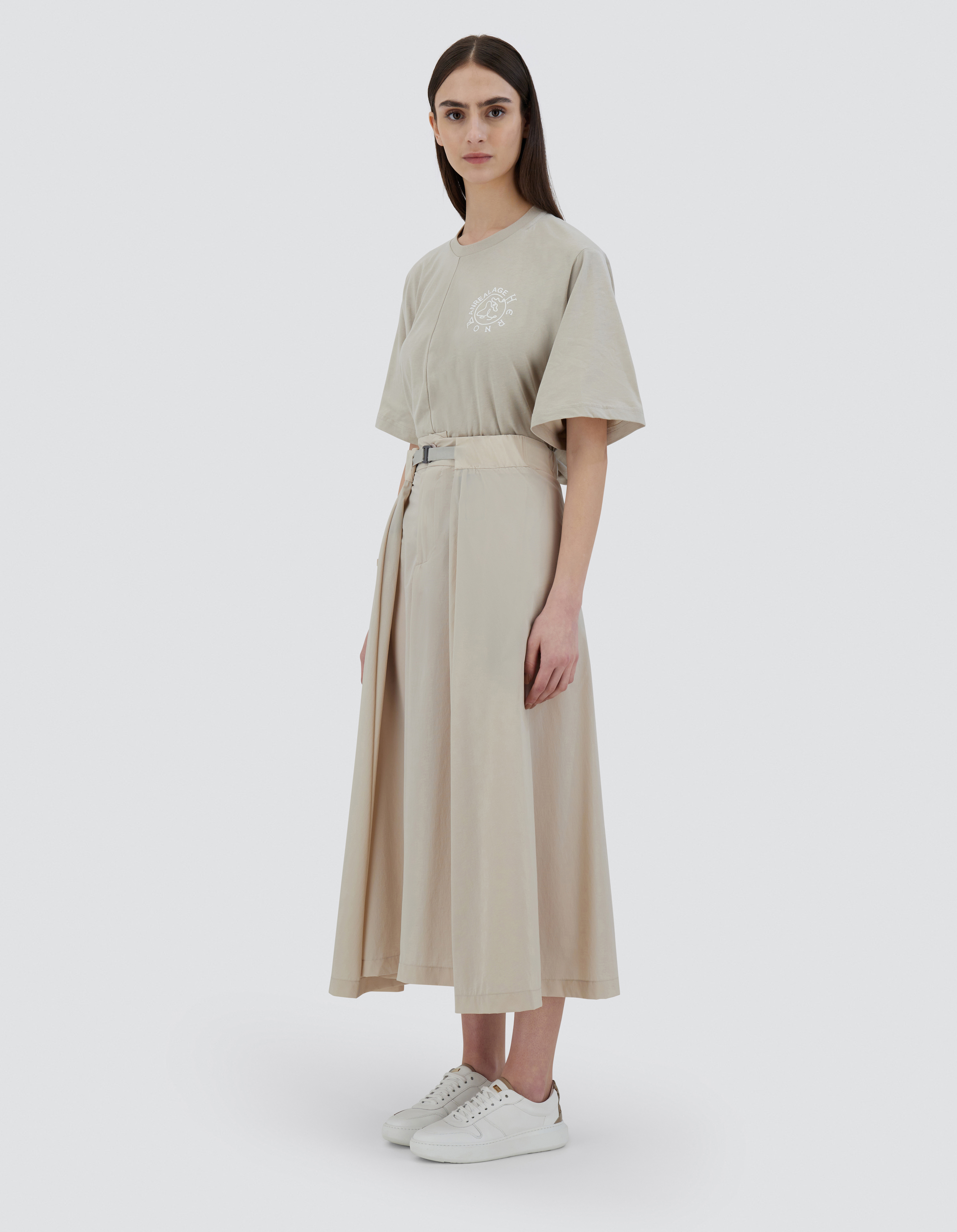 Herno Globe Skirt In Eco Everyday In Light Beige