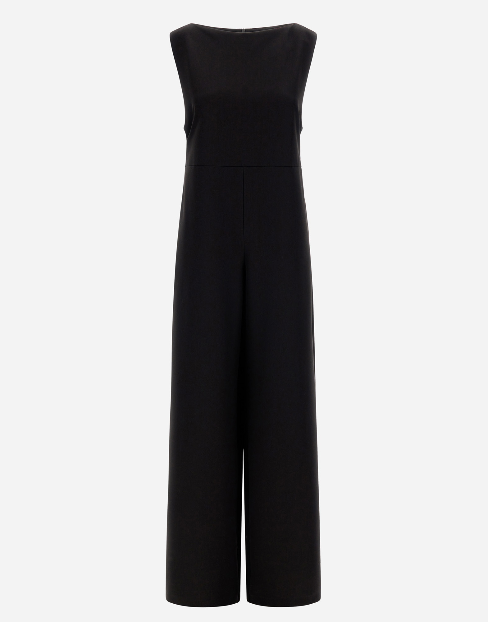 Herno Jumpsuit In Viscose Effect And New Techno Taffeta In Black