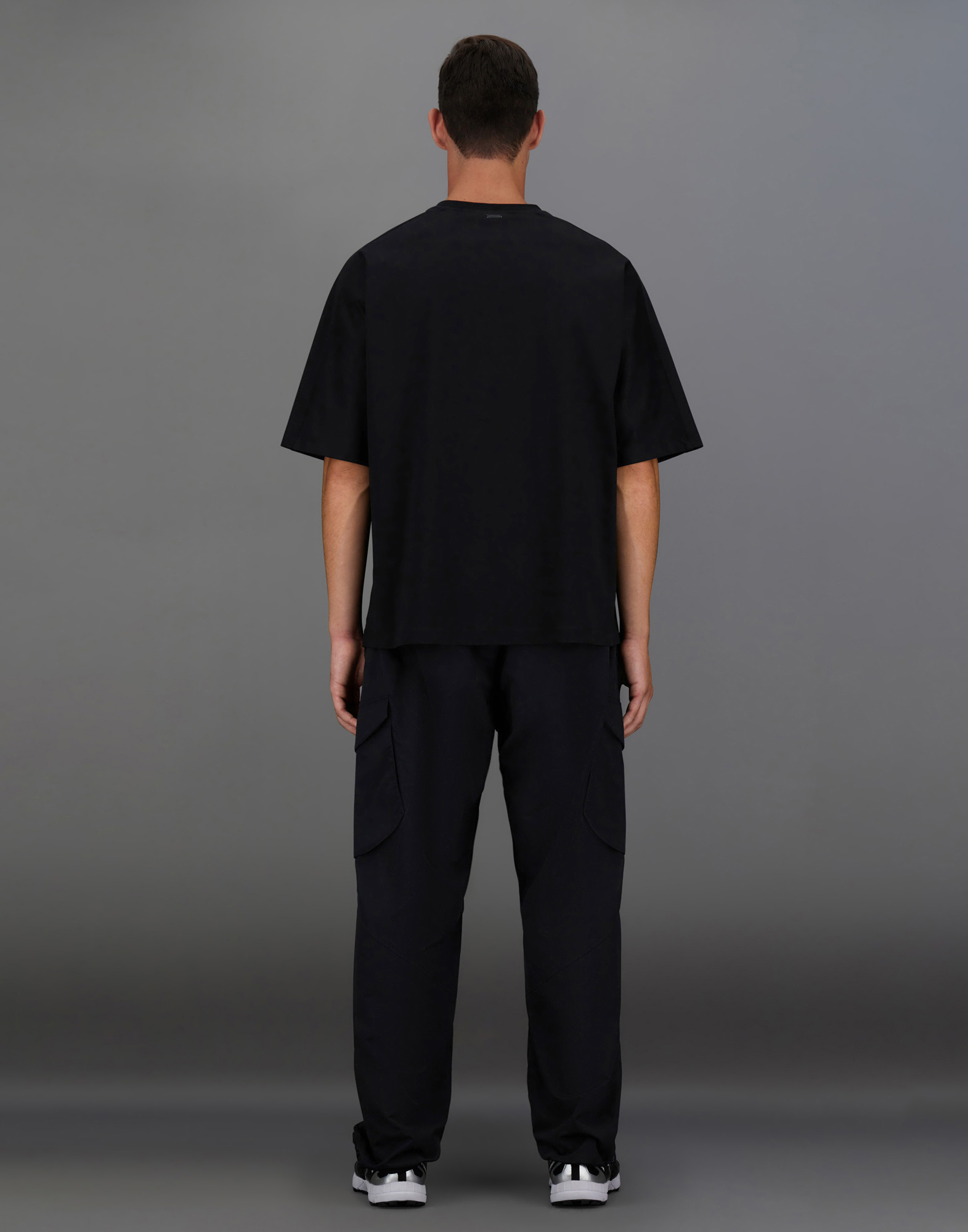 Herno Laminar T-shirt In Mercerised Jersey In Black