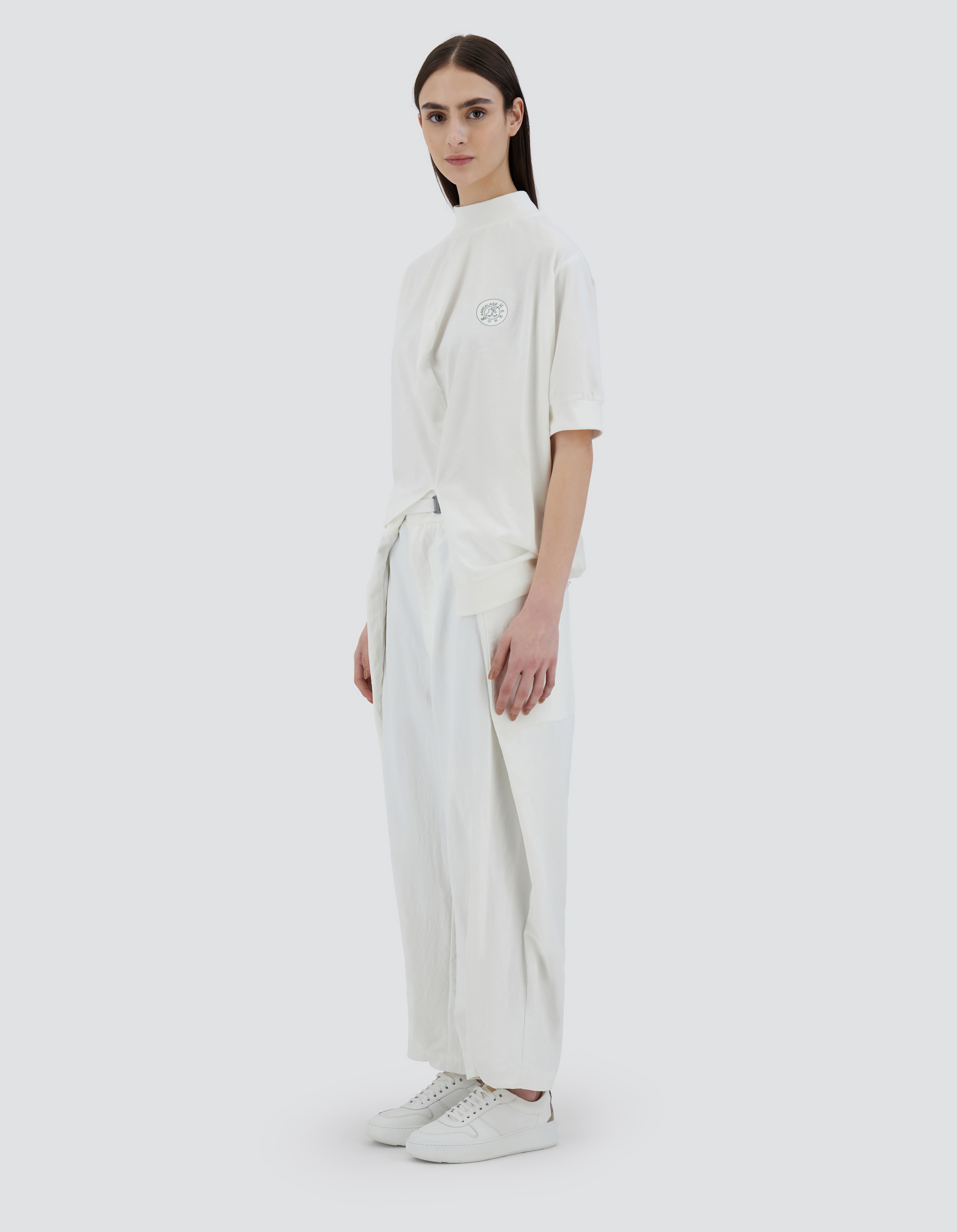 Herno Globe Sweater In Eco Jersey In White