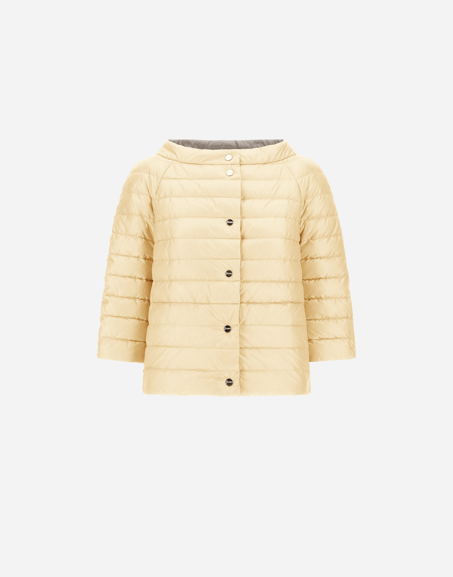 Herno Reversible Cape Nylon Ultralight In Yellow/chantilly