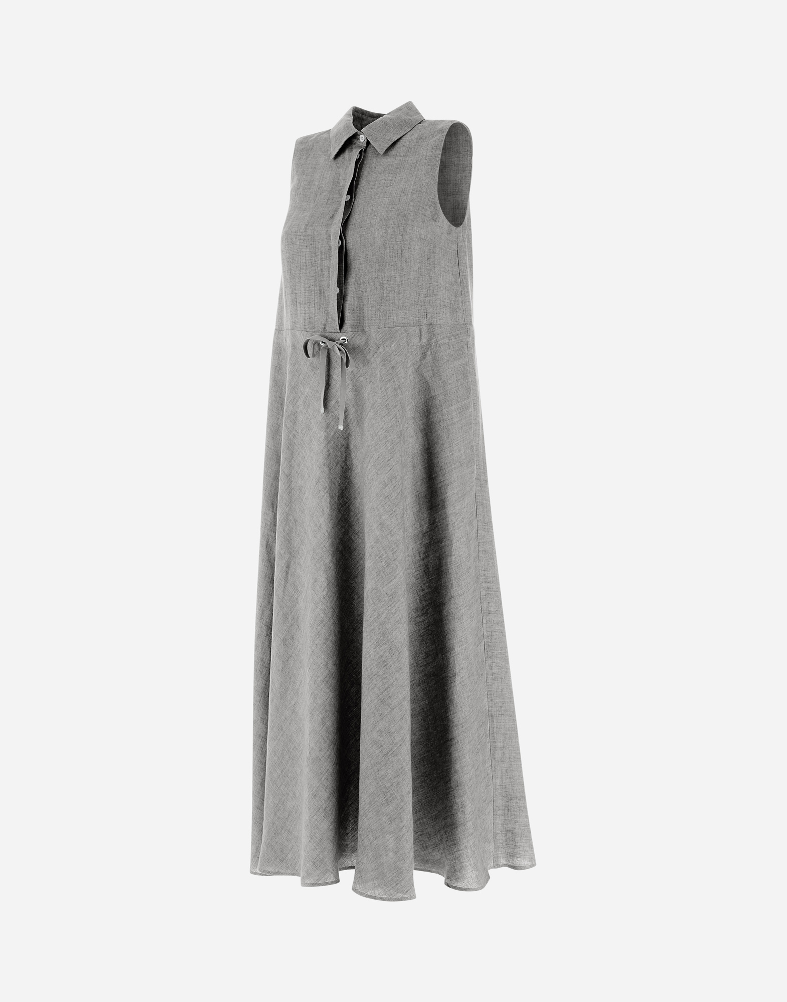 Herno Resort Dress In New Lino In Chantilly