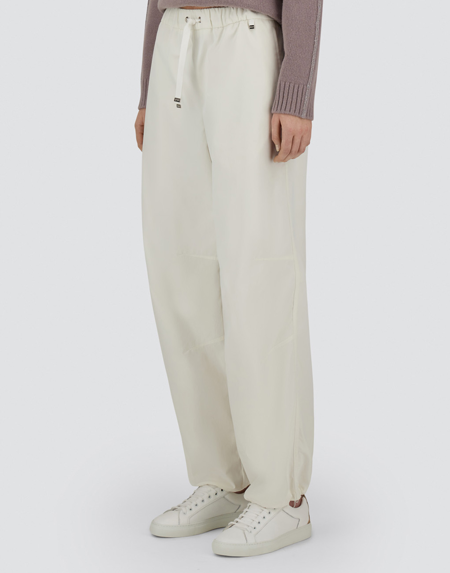 Herno Resort Trousers In Cotton Feel With Drawstring
