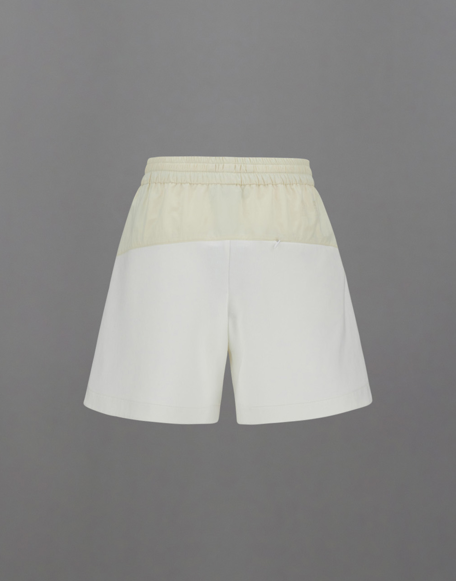 Herno Laminar Shorts In Structured Fleece And Tech-poplin In White