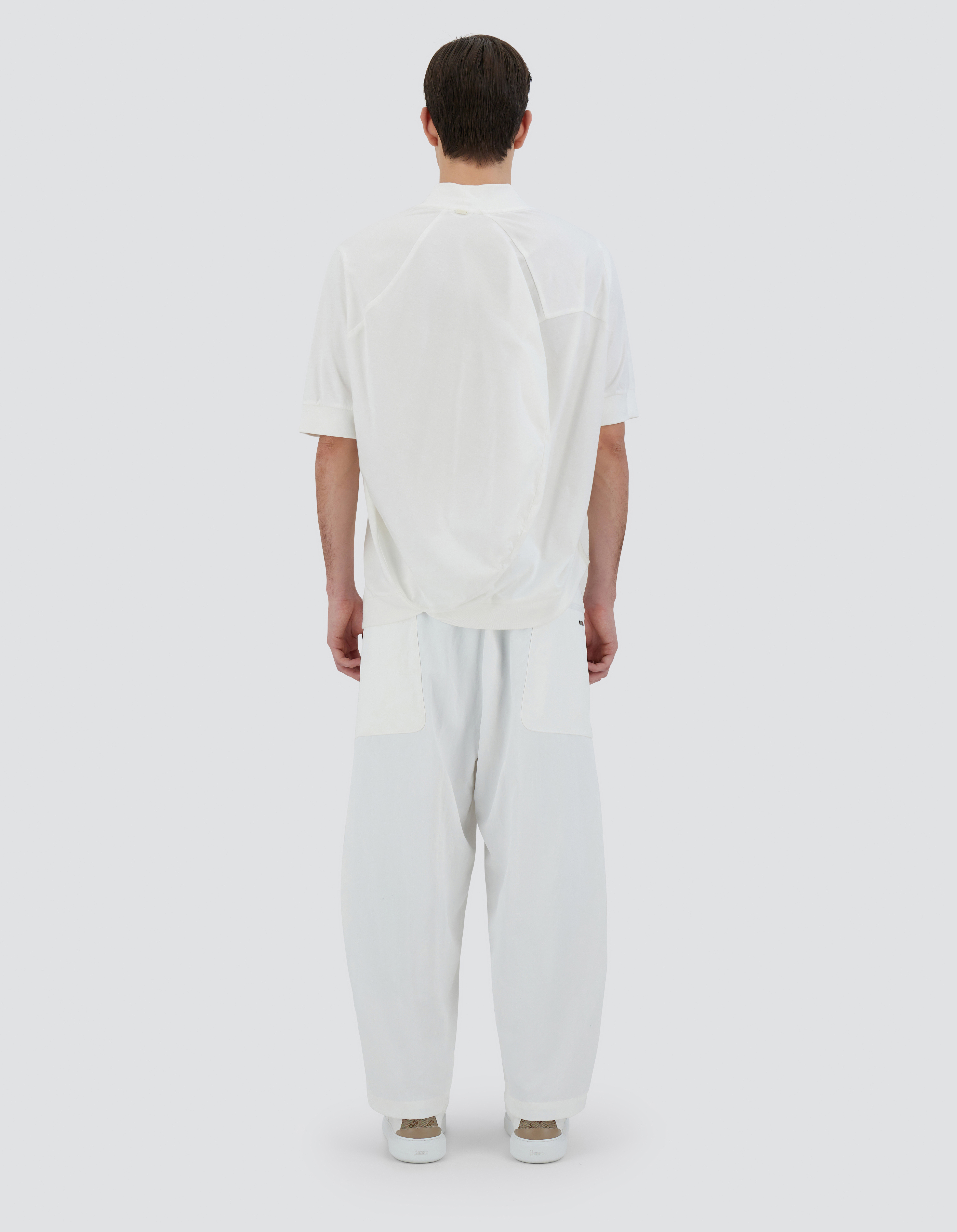 Herno Globe Sweater In Eco Jersey In White