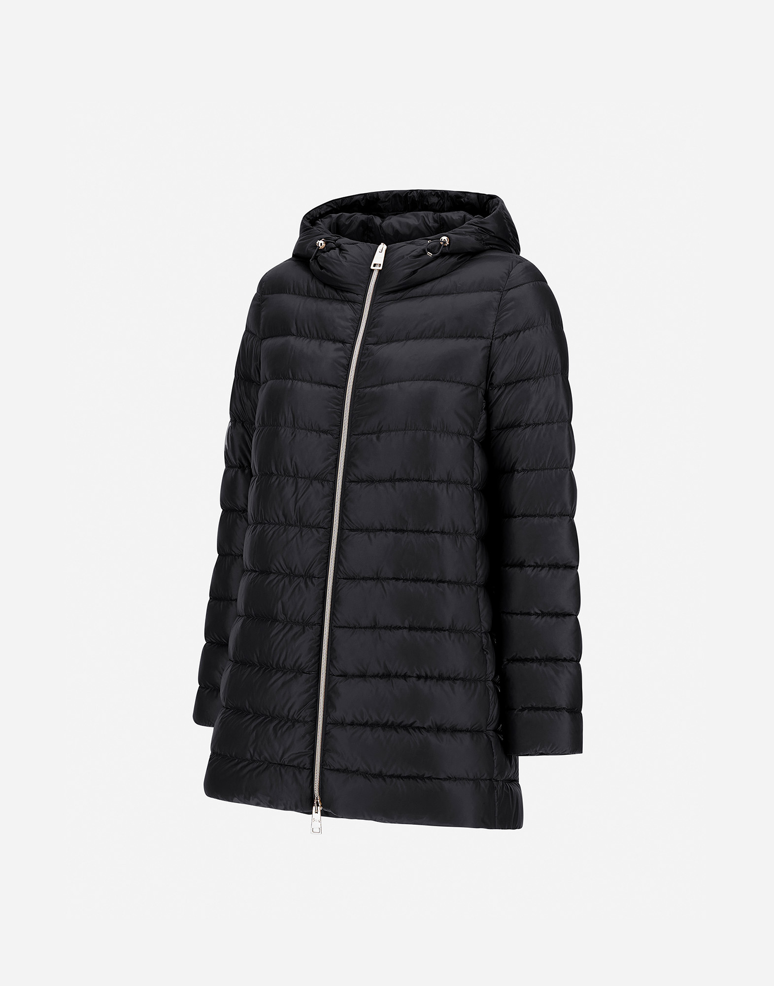 Herno Resort A-shape Jacket In Nylon Ultralight In Black