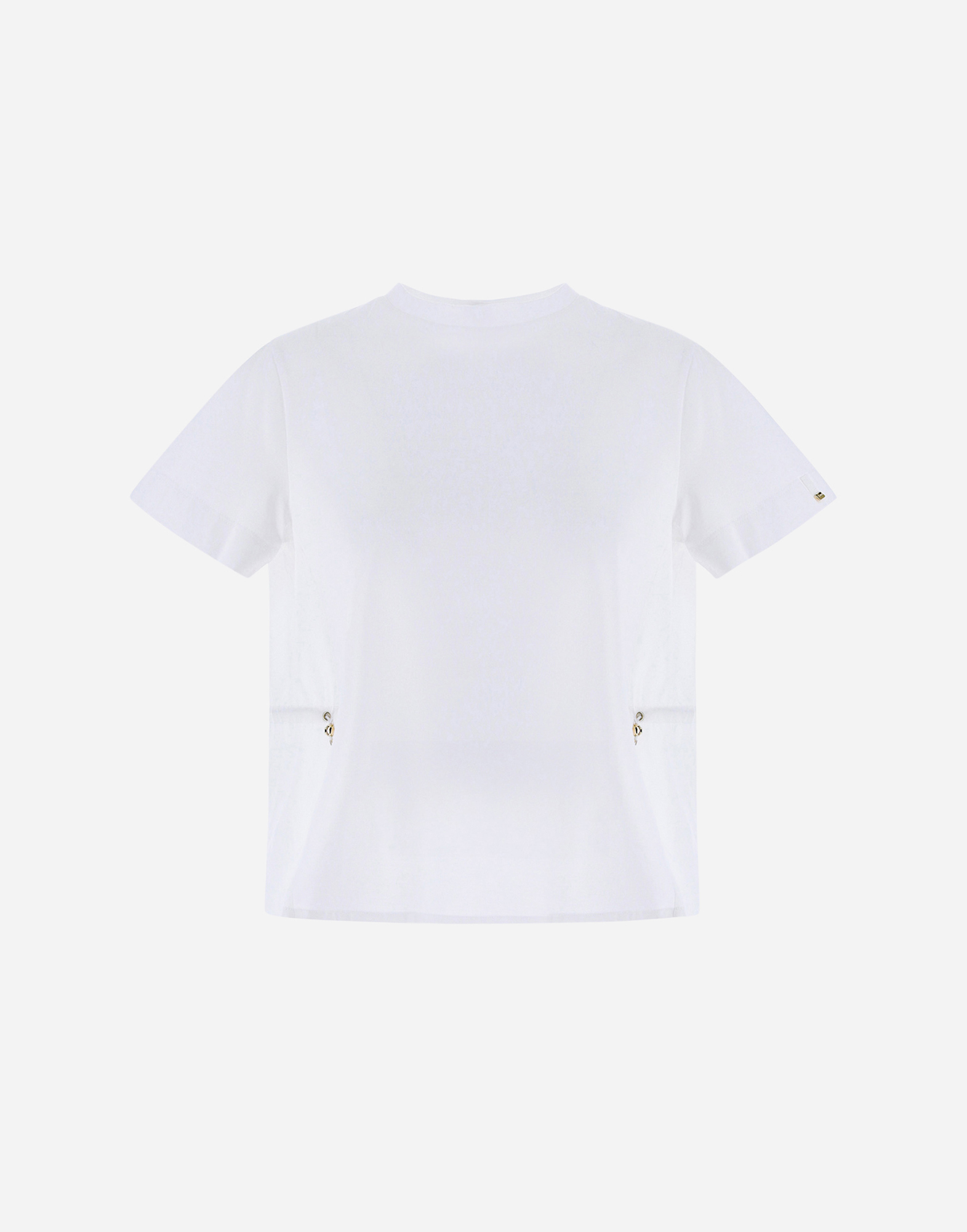 Herno T-shirt In Chic Cotton Jersey And New Techno Taffeta In White