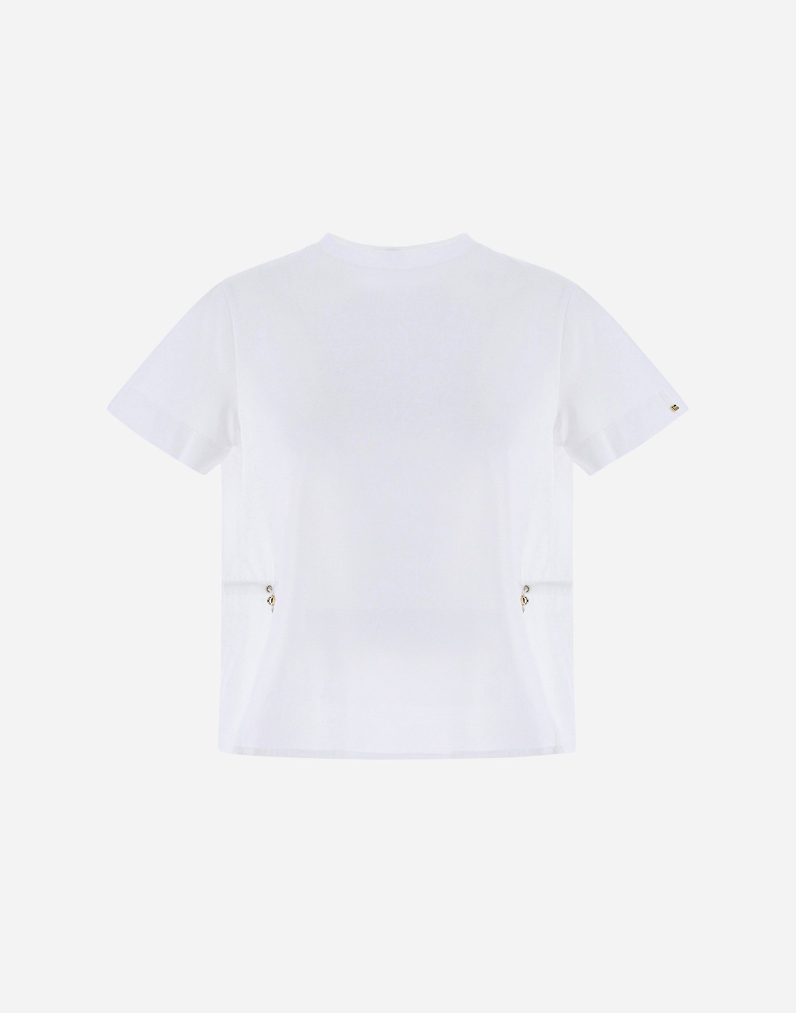 Herno T-shirt In Chic Cotton Jersey And New Techno Taffeta In White