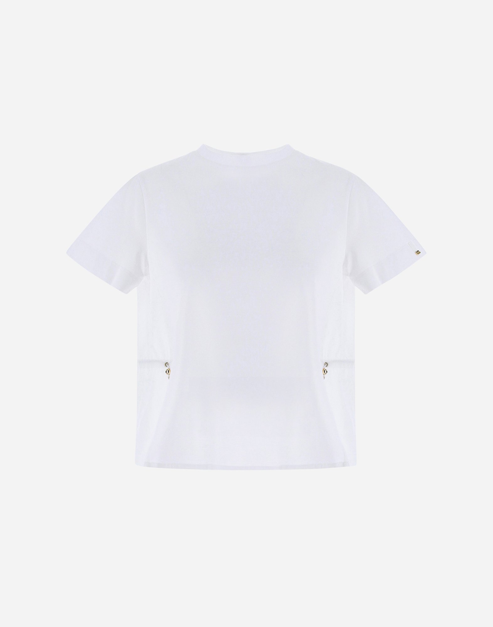 Herno Chic Cotton Jersey And New Techno Taffetà T-shirt In White