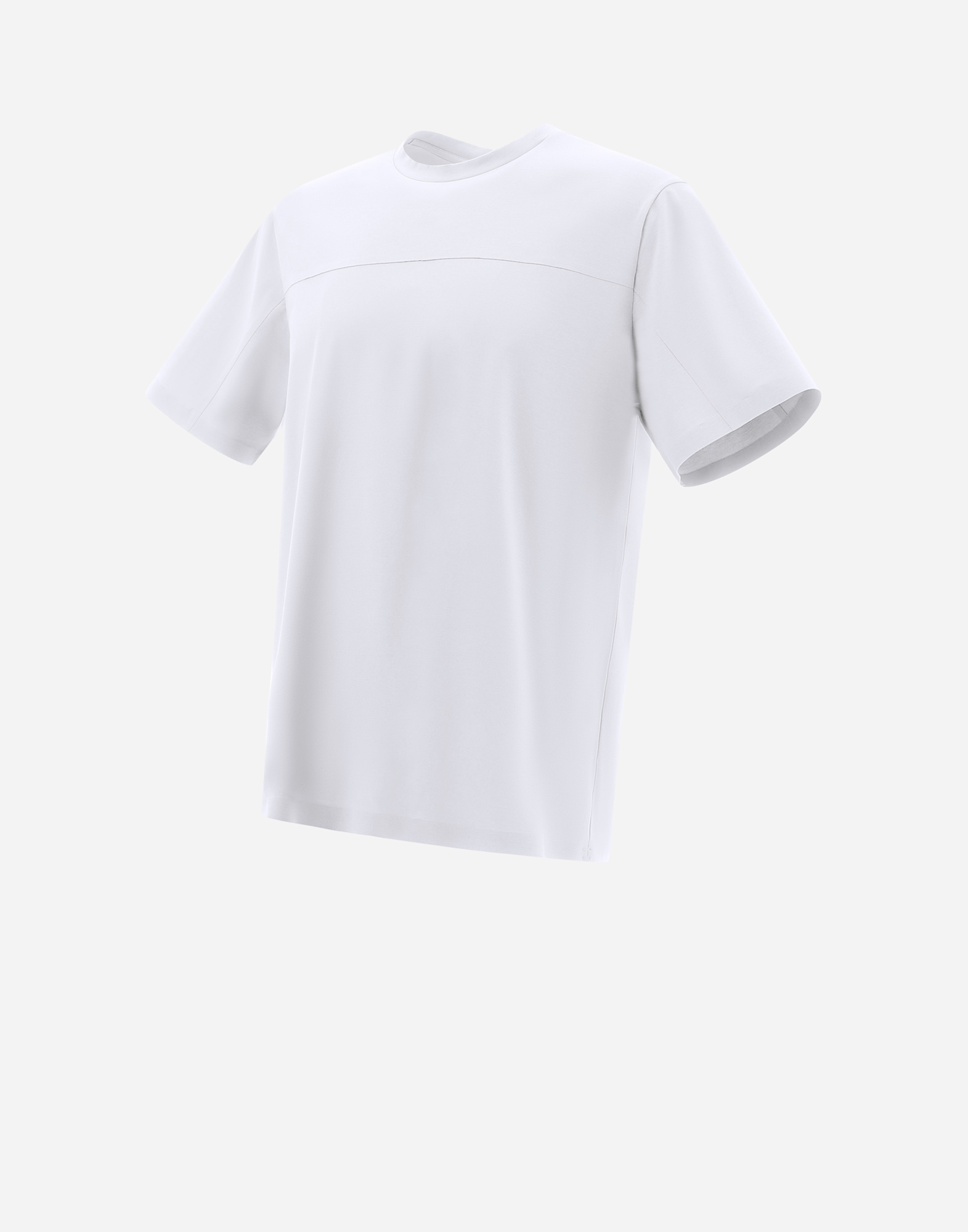 Herno T-shirt In Superfine Cotton Stretch And Light Scuba In White