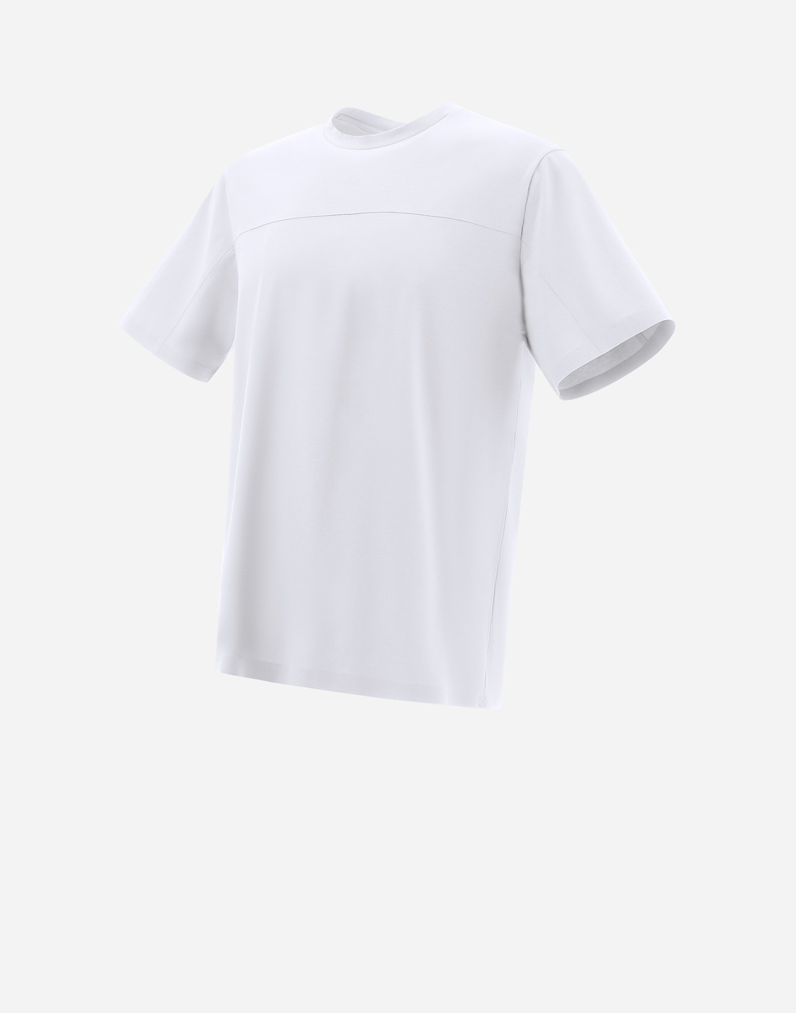 Herno T-shirt In Superfine Cotton Stretch And Light Scuba In White