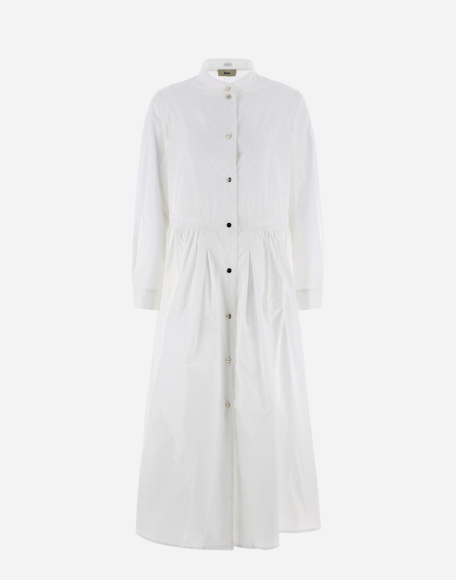パーティードレス HERNO AB000027D 12609Z 1000 Dresses White Herno Cotton And Monogram Dress In White | ModeSens