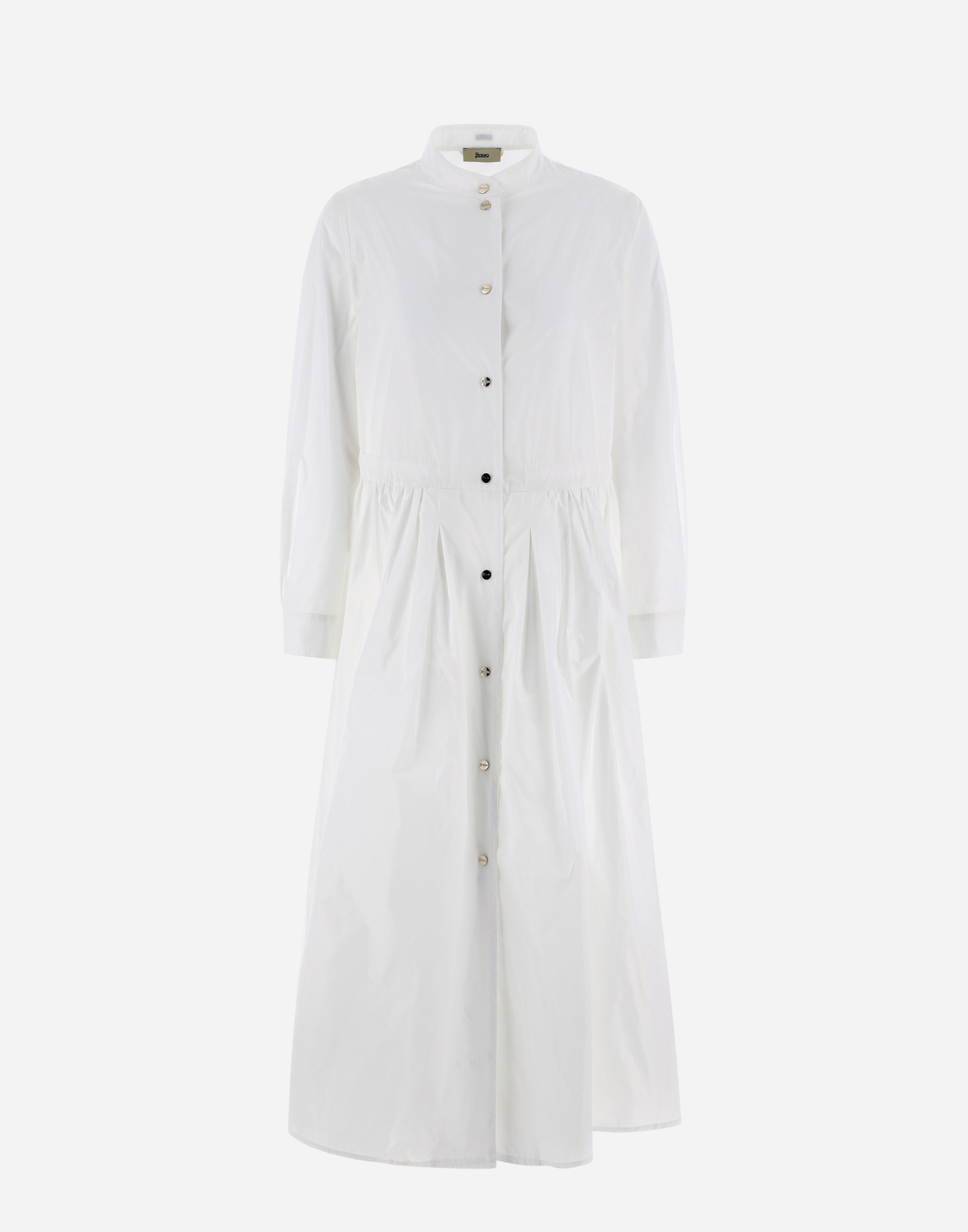 Herno Cotton And Monogram Dress In White
