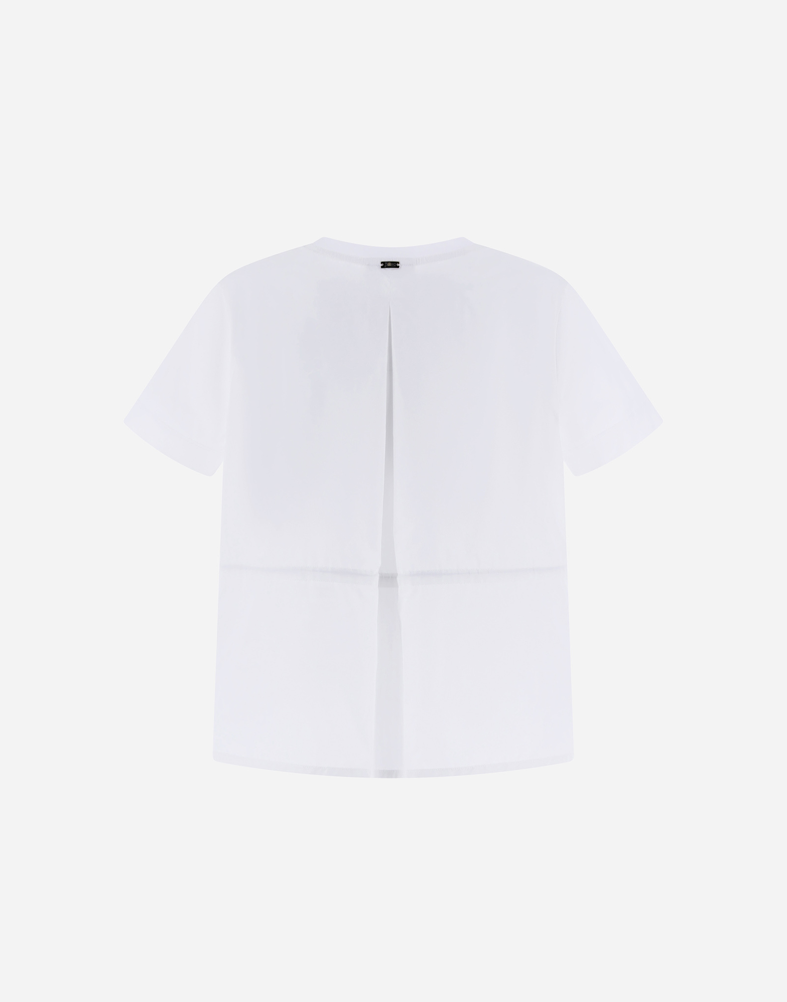 Herno T-shirt In Chic Cotton Jersey And New Techno Taffeta In White