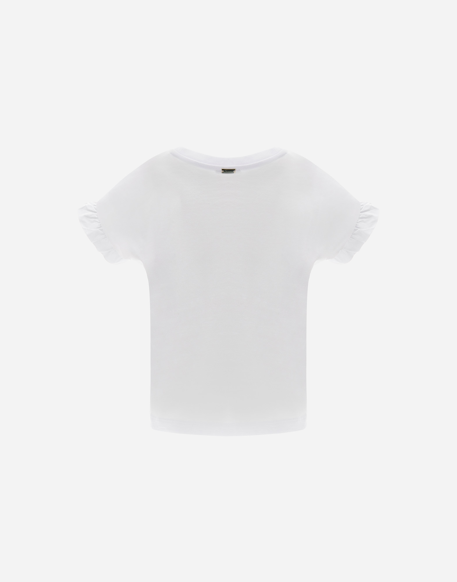 Herno T-shirt In Jersey And New Techno Taffeta In White