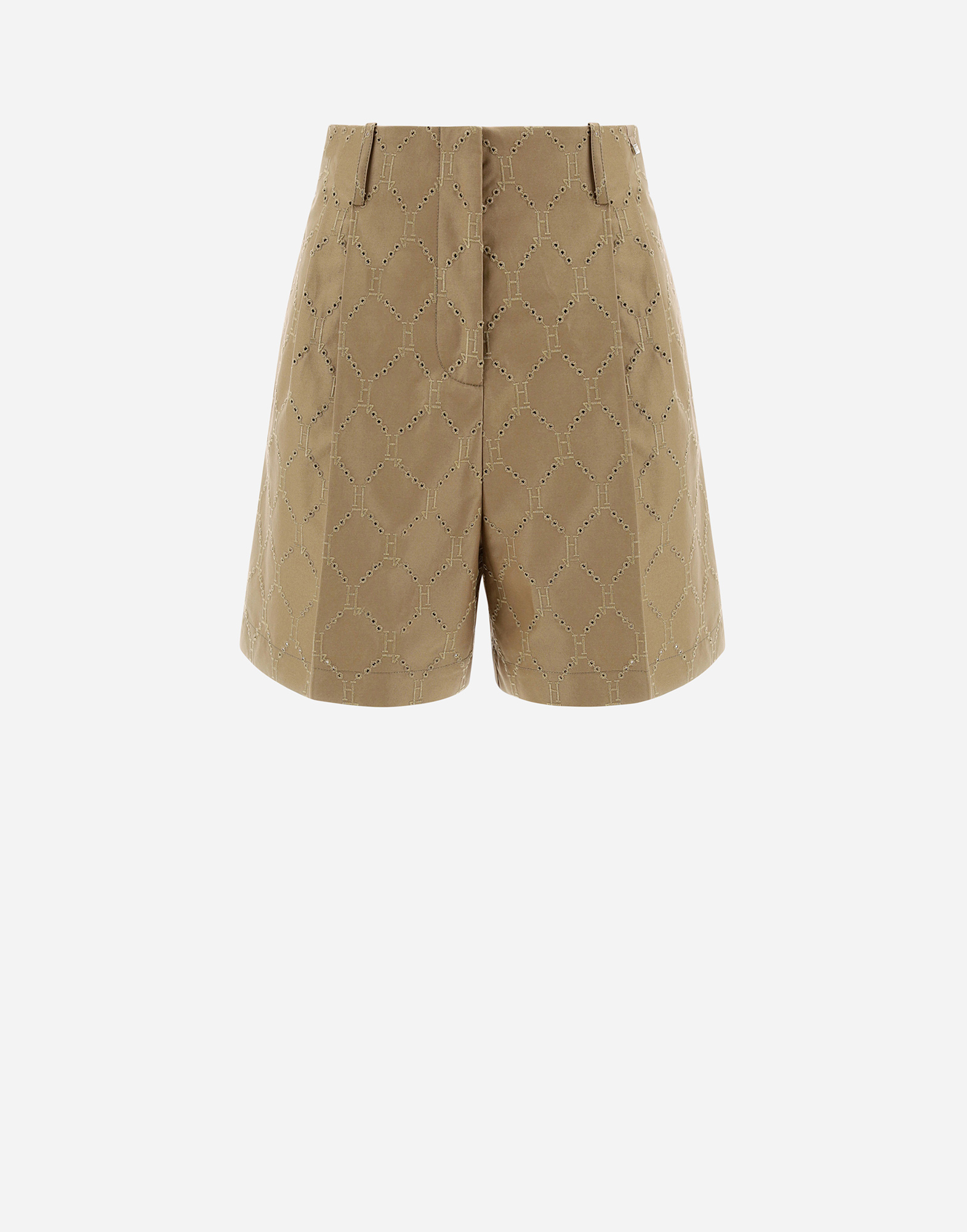 Herno Embroidered Delon Shorts In Sand