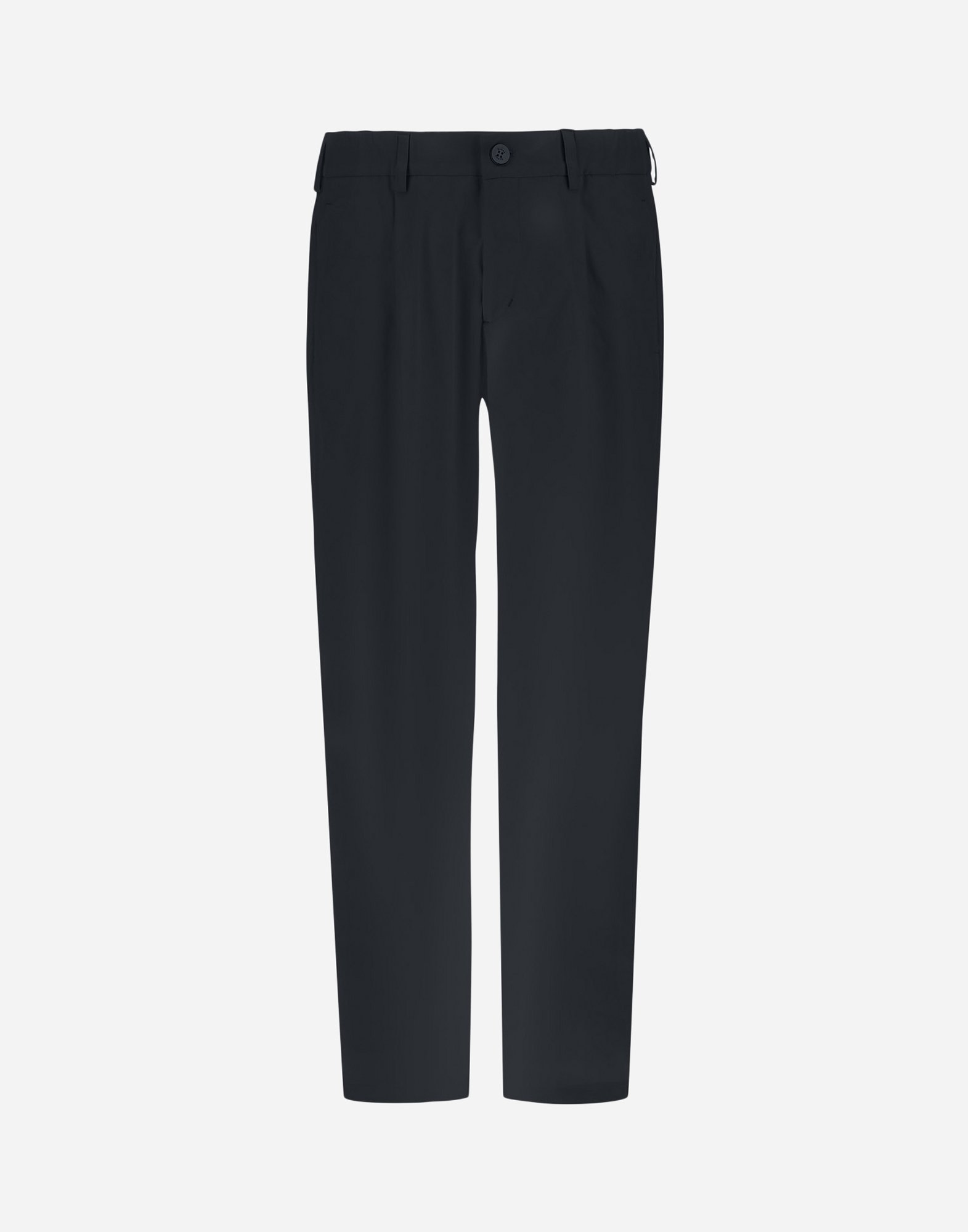 Herno Cotton Feel Trousers With Drawstring In Blu Navy