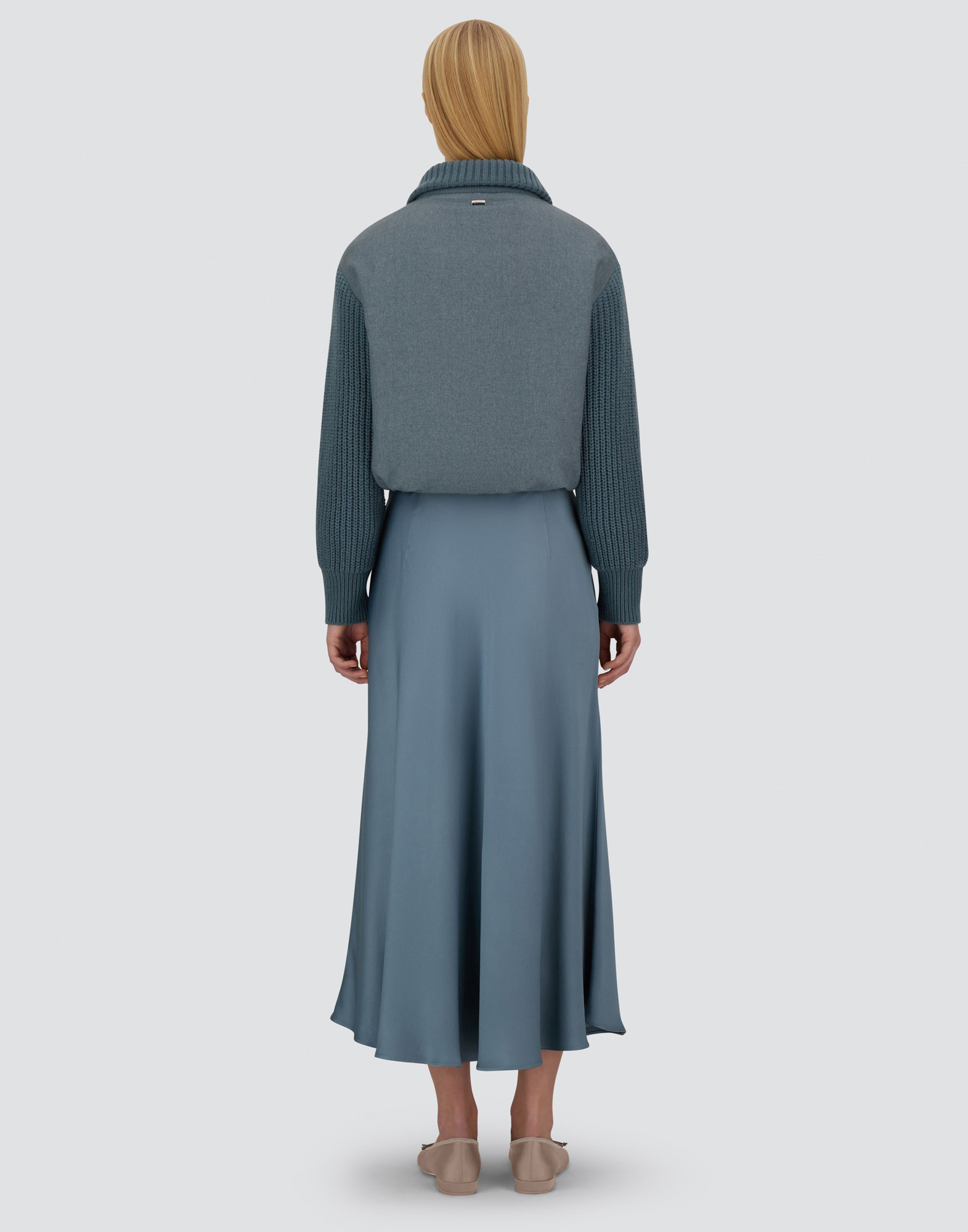 Herno Resort Jacket In Cashmere Silk In Blue