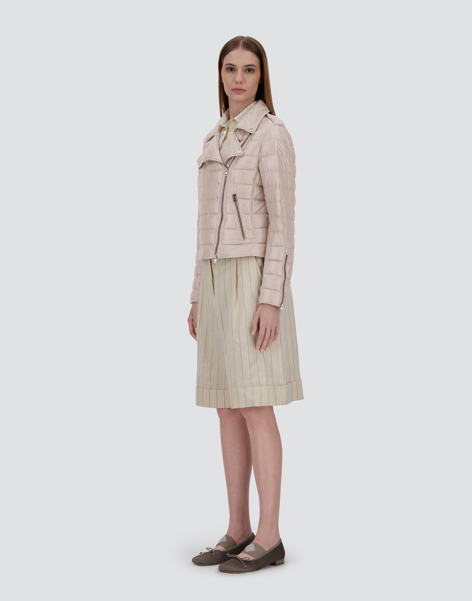 Herno Bomber Jacket In Nylon Ultralight In Chantilly