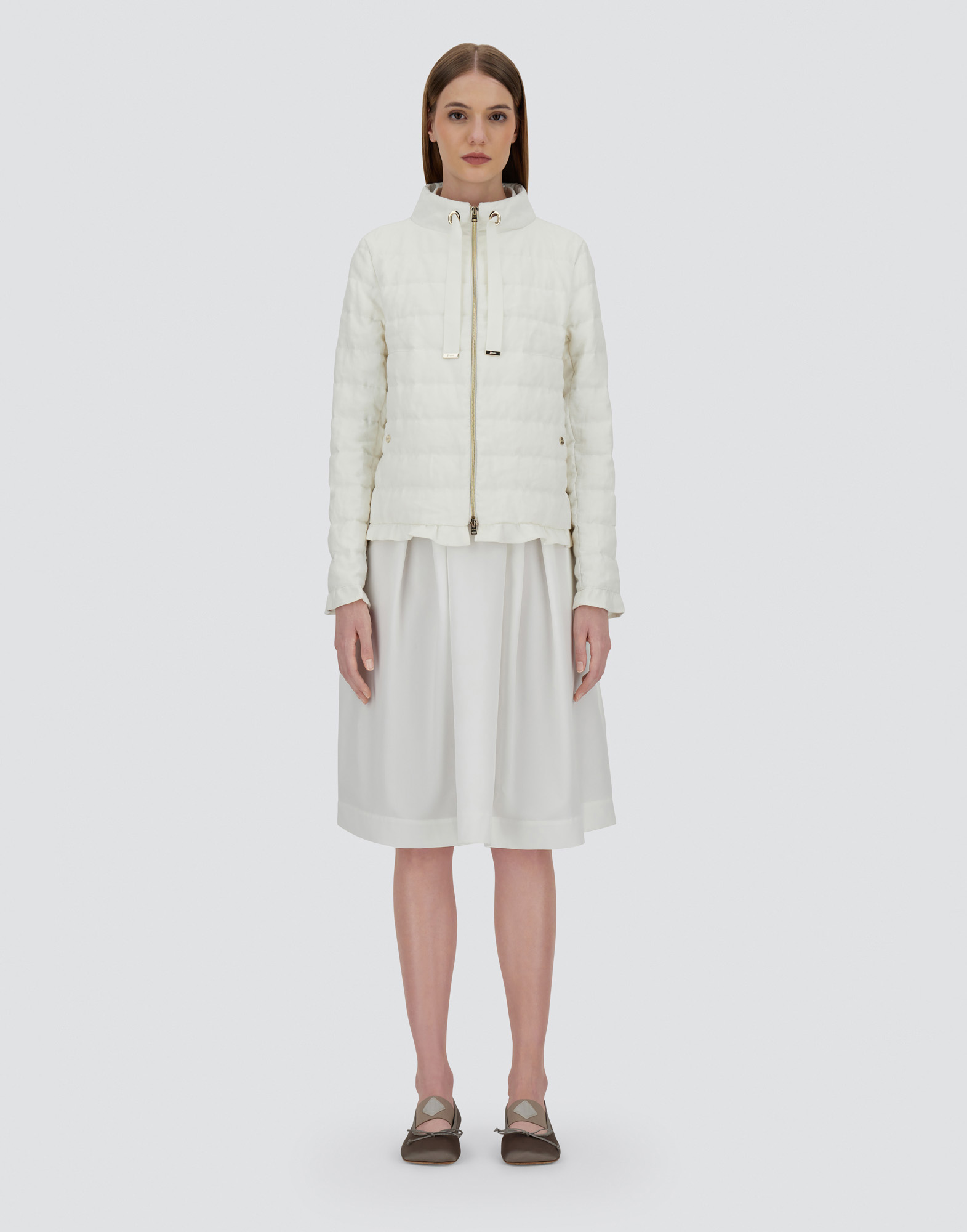 Shop Herno New Lino Jacket In White