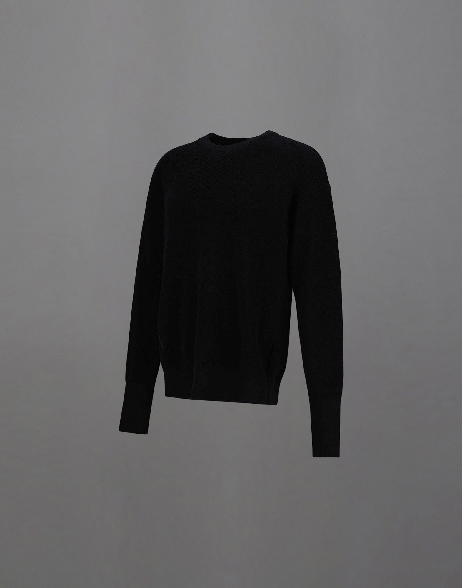 Herno Laminar Sweater In Cony Knit And Extralight Stretch In Black
