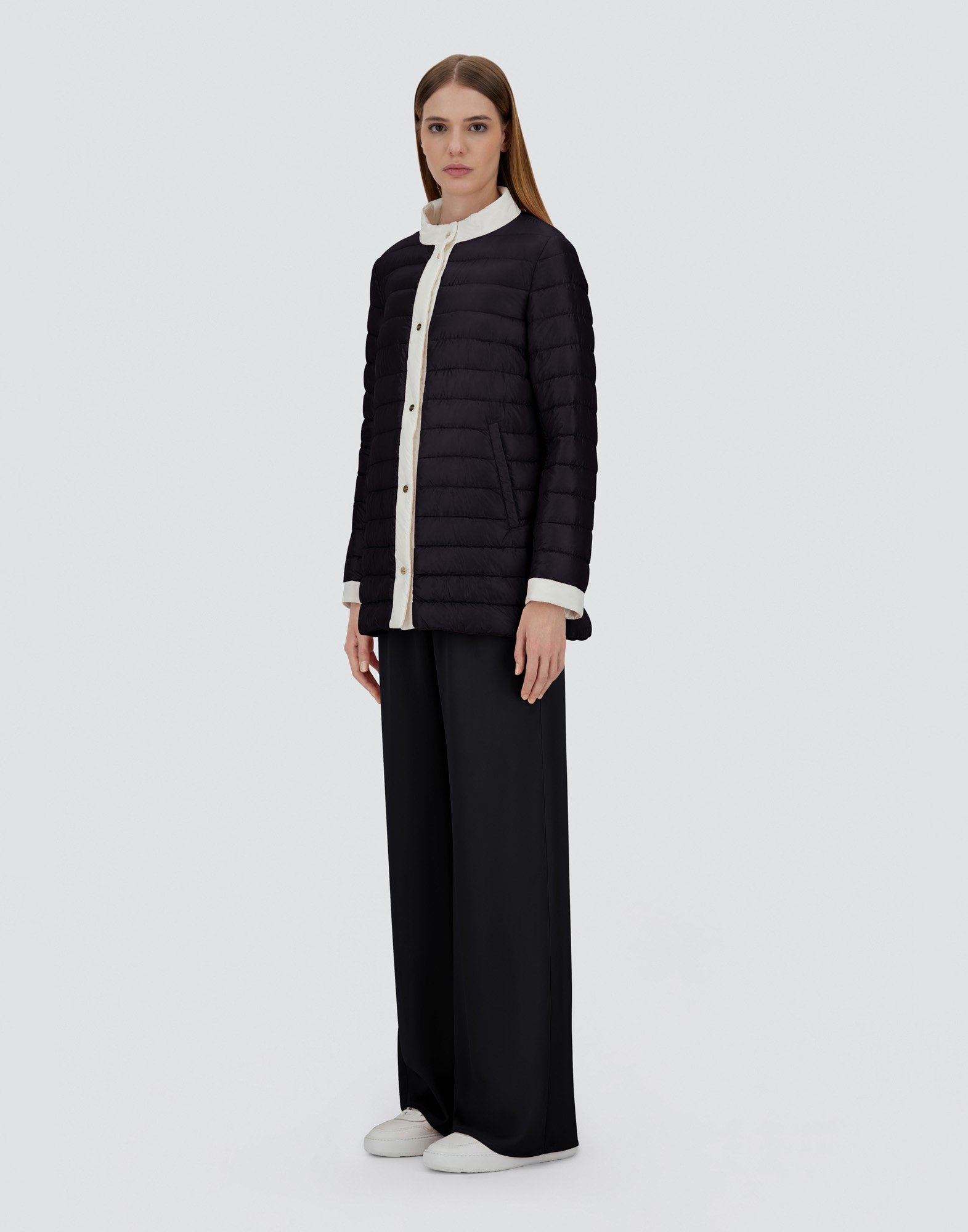 Herno A-shape Jacket In Nylon Ultralight And Ecoage In Black